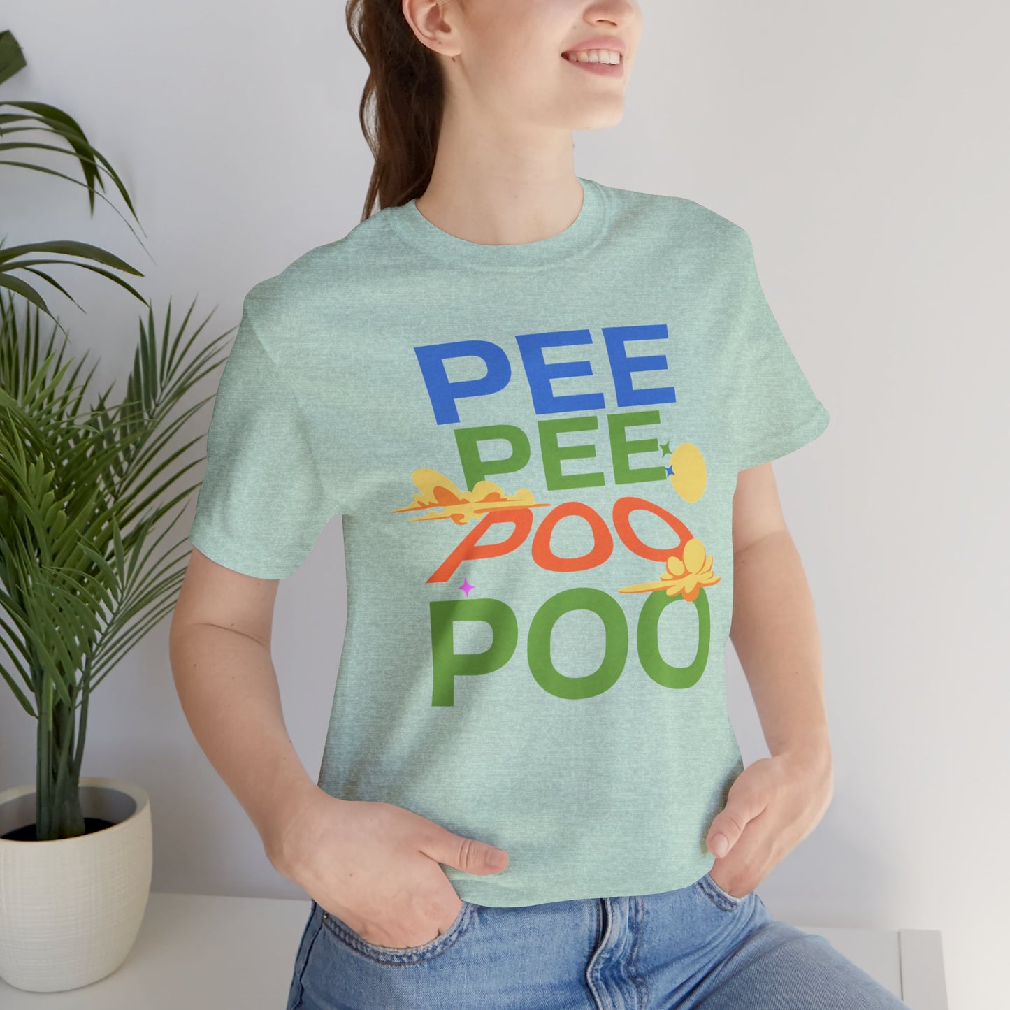 Fun Pee Pee Poo Graphic Tee - Its Fine, I Am Fine