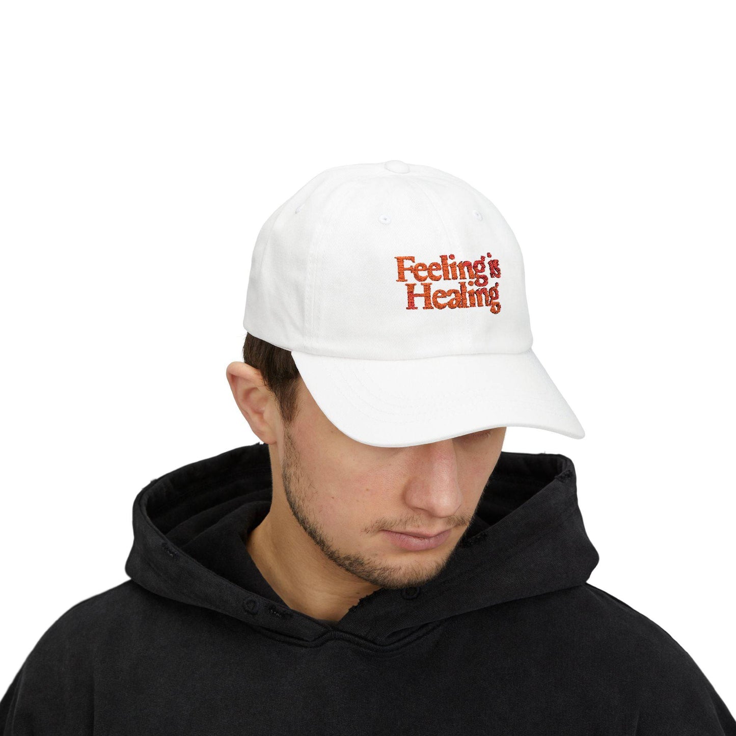 Inspirational Dad Cap - Feeling is Healing Hat, Gift for Dads, Wellness Cap, Motivational Headwear, Casual Style - Its Fine, I Am Fine