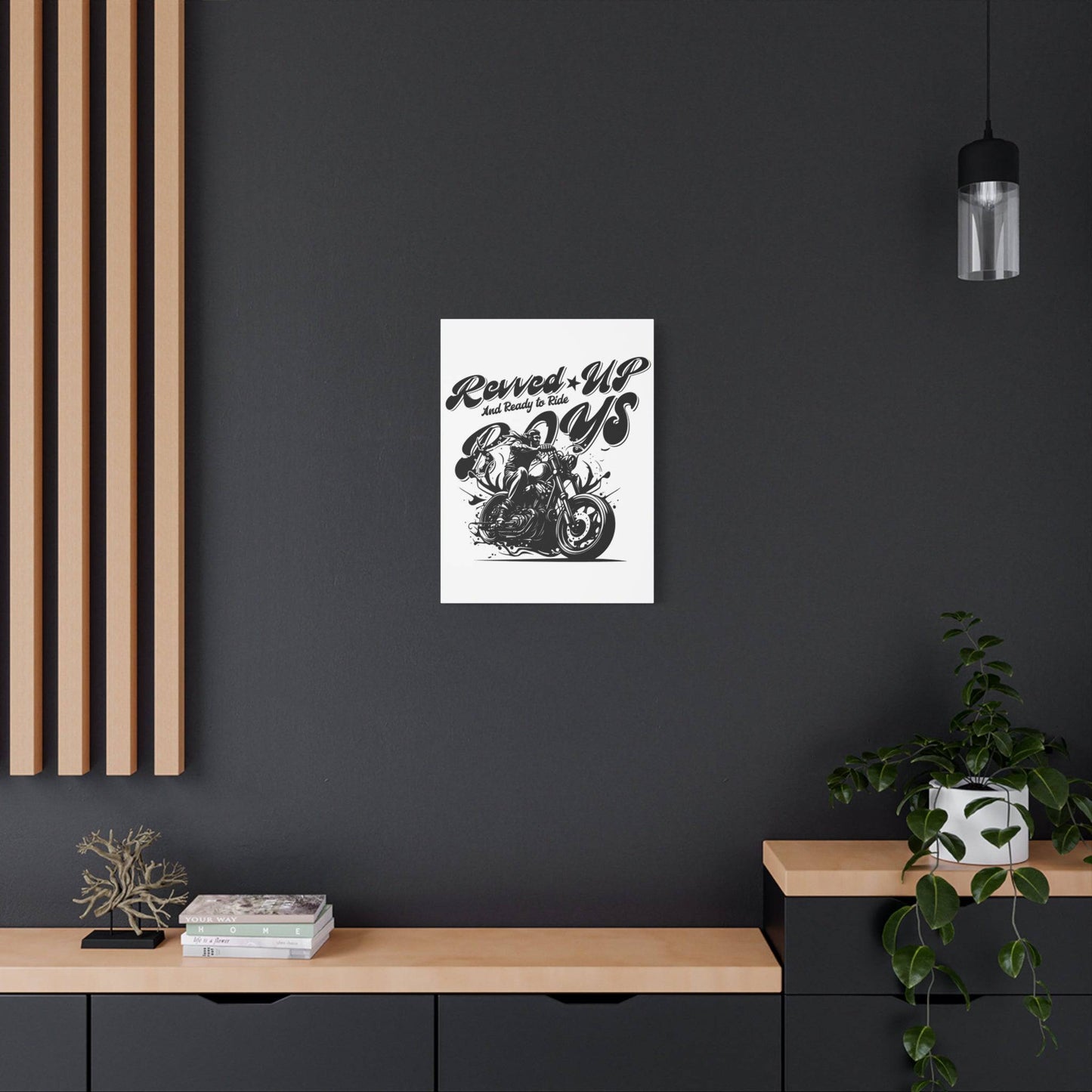 Motorcycle Art Canvas - Revved Up Boys - Biker Wall Decor - Its Fine, I Am Fine