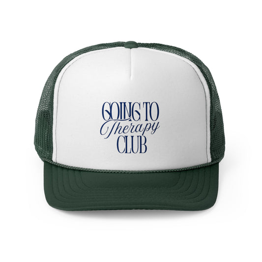 Therapy Club Trucker Cap - Support Mental Health Awareness