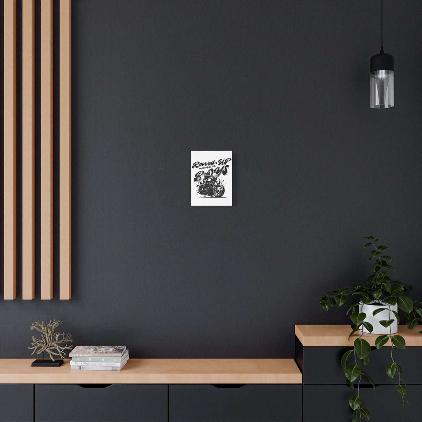 Motorcycle Art Canvas - Revved Up Boys - Biker Wall Decor - Its Fine, I Am Fine