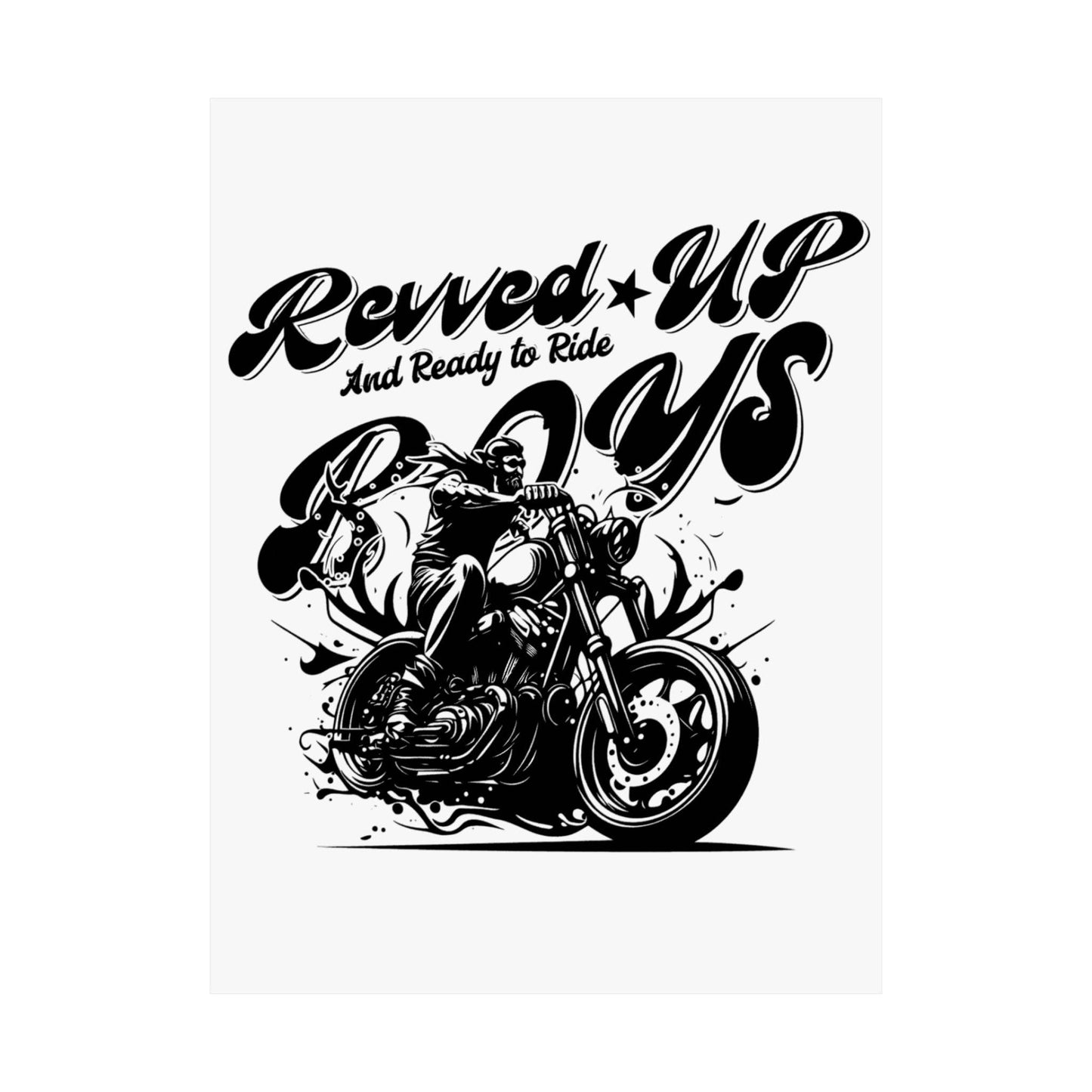 Revv'd Up Motorcycle Poster - Perfect for Bikers & Enthusiasts - Its Fine, I Am Fine