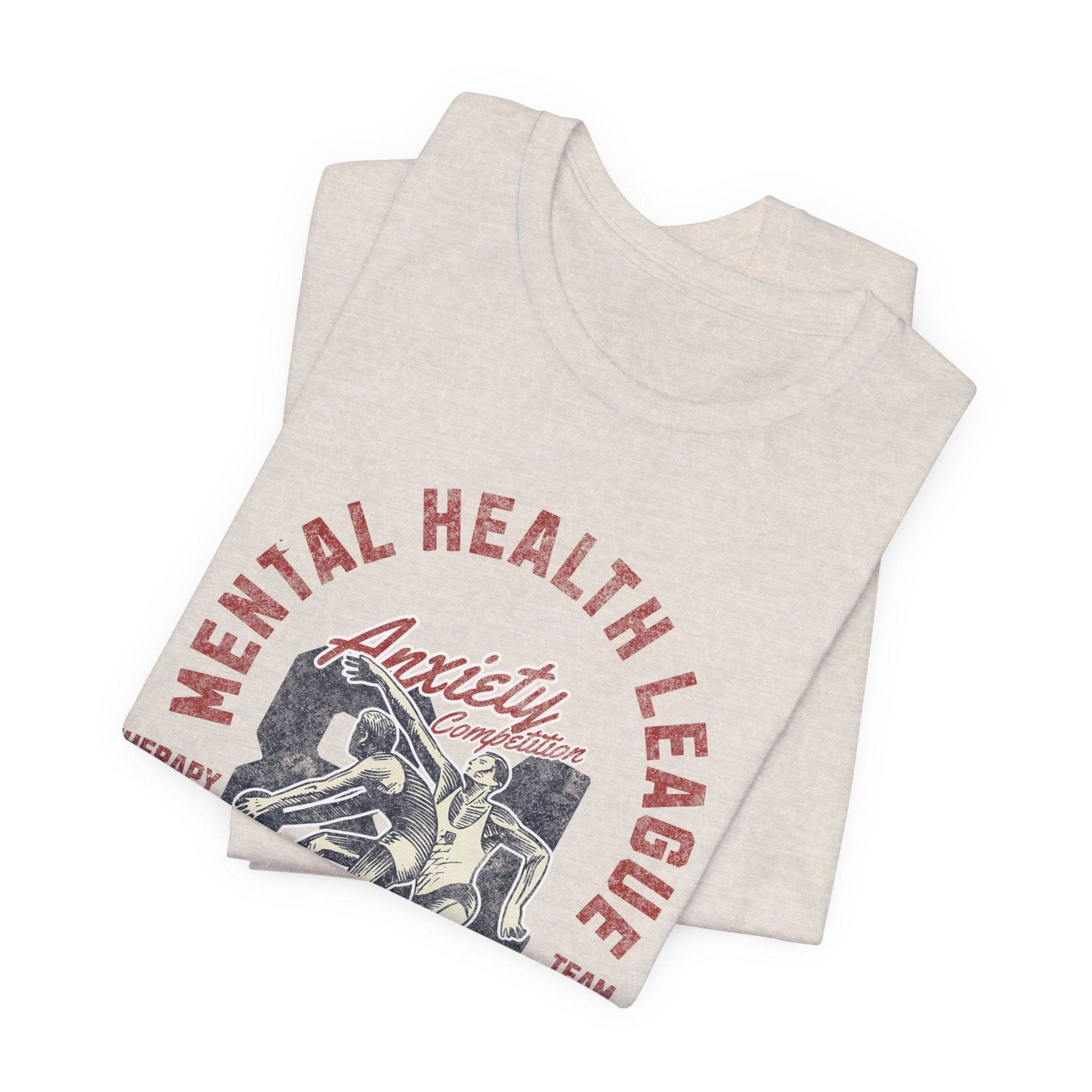 Mental Health League Unisex Tee – Anxiety Therapy Support Shirt - Its Fine, I Am Fine