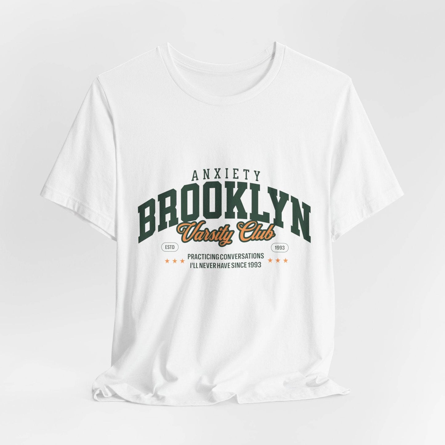 Brooklyn Anxiety Club Vintage Unisex T-Shirt | Funny Retro Graphic Tee for Everyday Comfort - Its Fine, I Am Fine