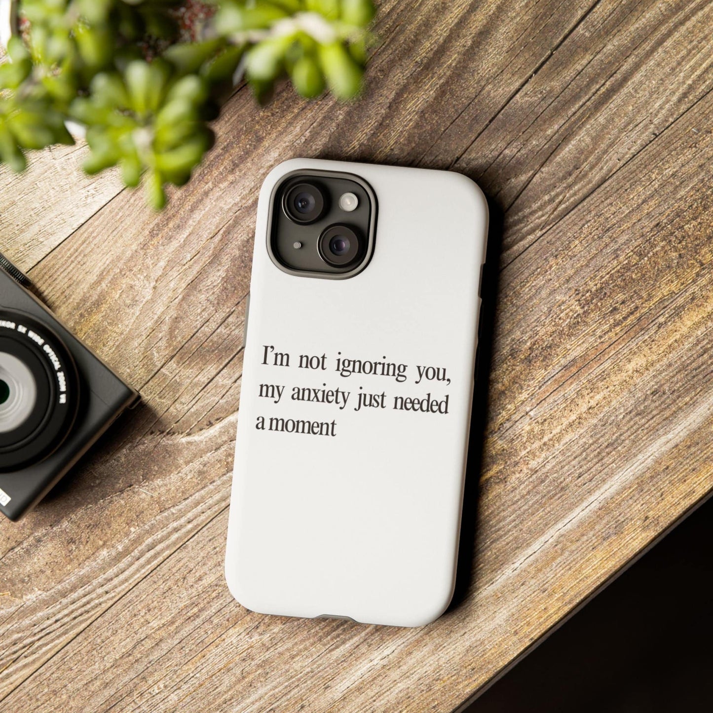 Anxiety Tough Phone Case, Stress Relief Gift, Mental Health Awareness, Protective Phone Cover, Inspirational Quote Case