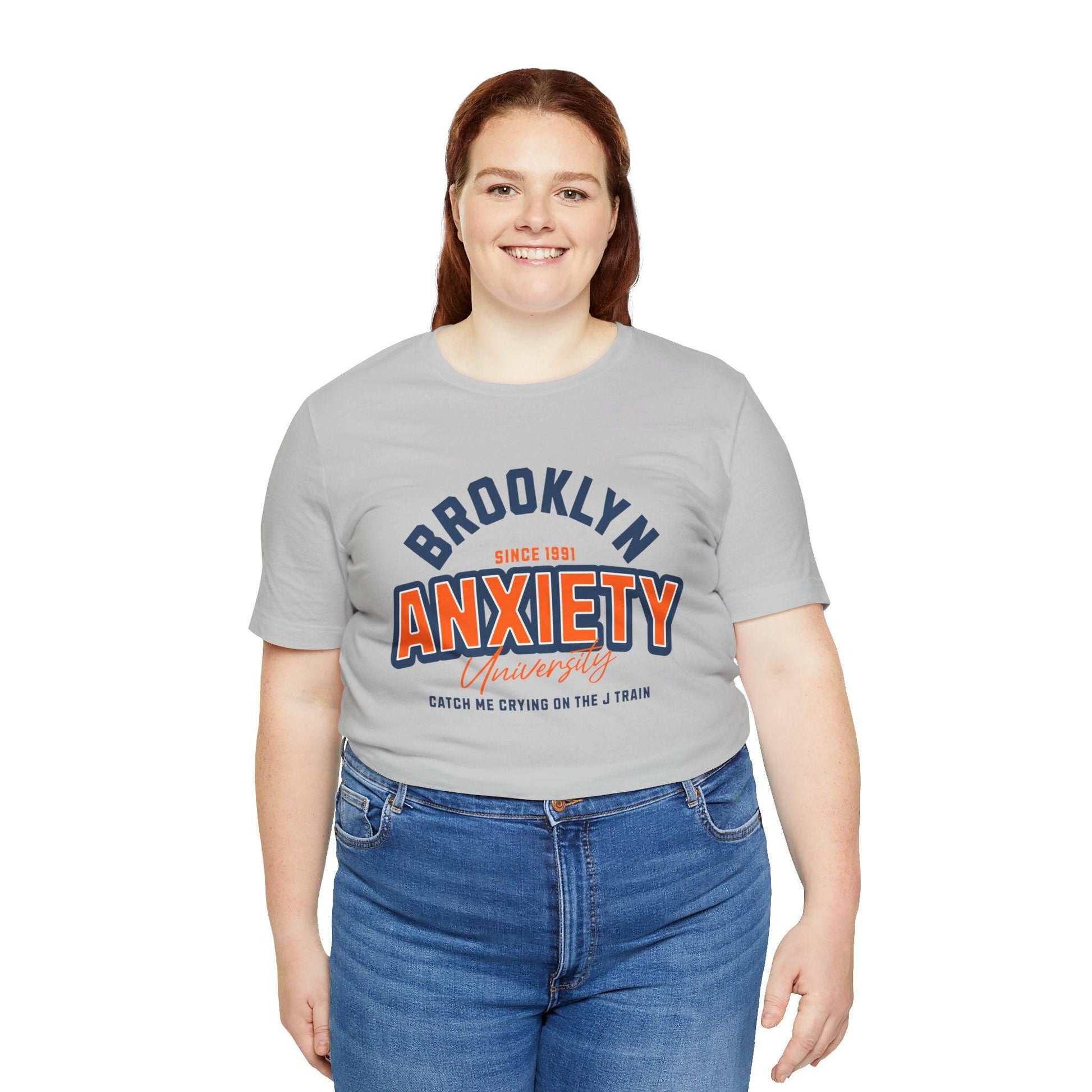 Brooklyn Anxiety University Vintage Unisex T-Shirt – Retro Graphic Tee - Its Fine, I Am Fine
