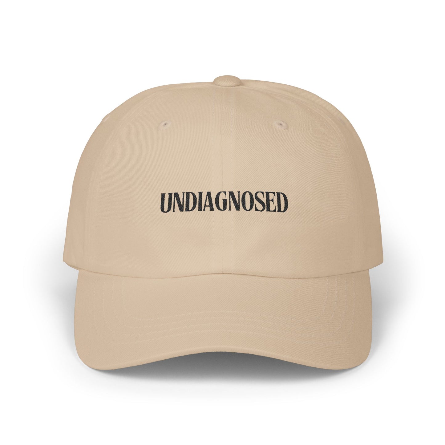 Minimalist 'Undiagnosed' Dad Cap | Mental Health Awareness Gift, Unisex Hat, Casual Fashion, Everyday Wear, Statement Piece