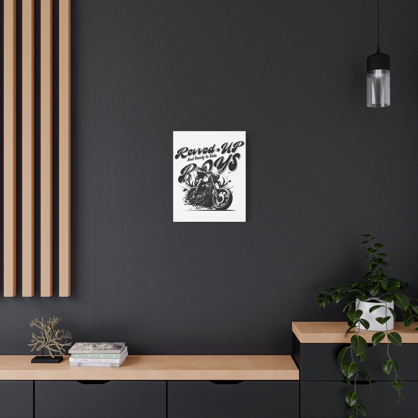 Motorcycle Art Canvas - Revved Up Boys - Biker Wall Decor