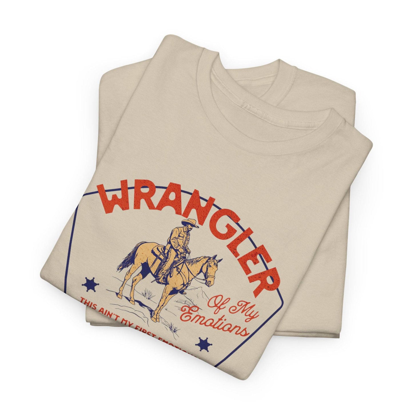 Vintage Wrangler Graphic Unisex T-Shirt – Funny Cowboy Mental Health Tee - Its Fine, I Am Fine