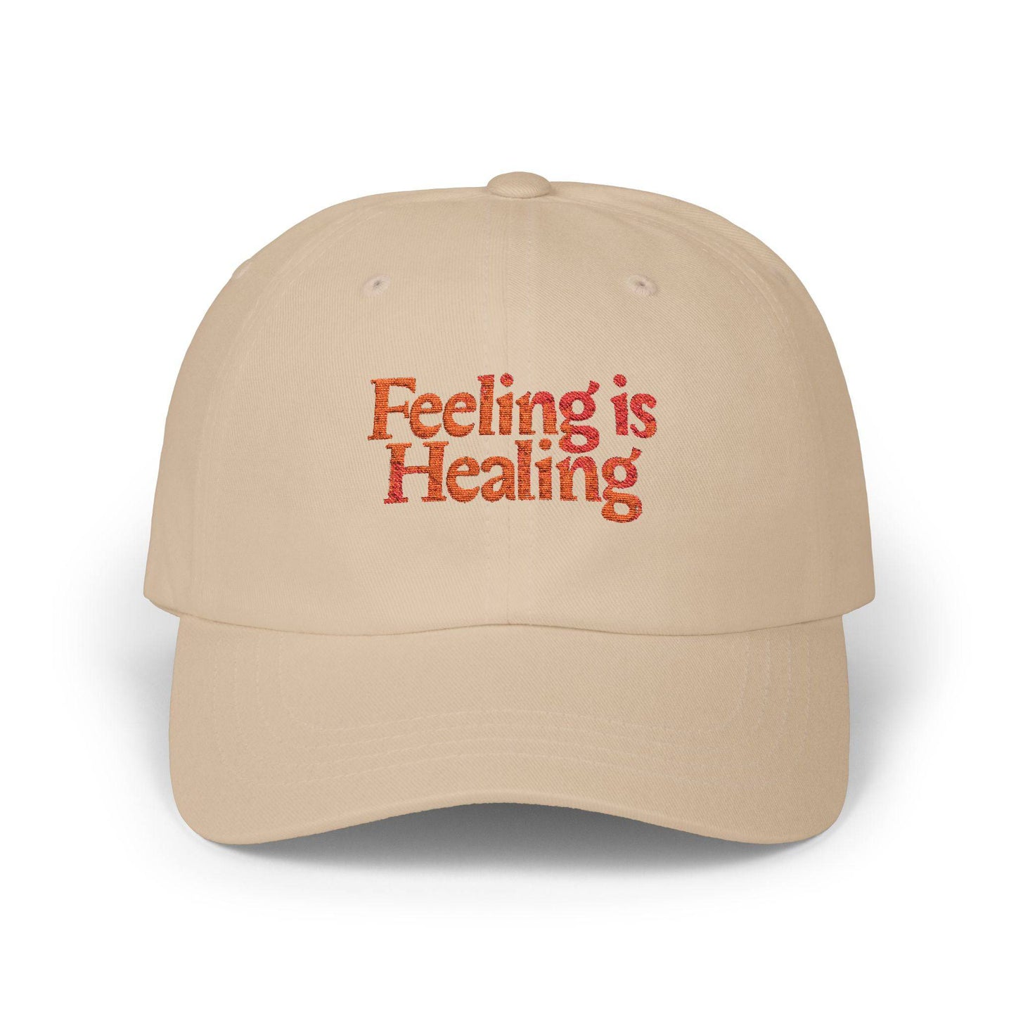 Inspirational Dad Cap - Feeling is Healing Hat, Gift for Dads, Wellness Cap, Motivational Headwear, Casual Style - Its Fine, I Am Fine