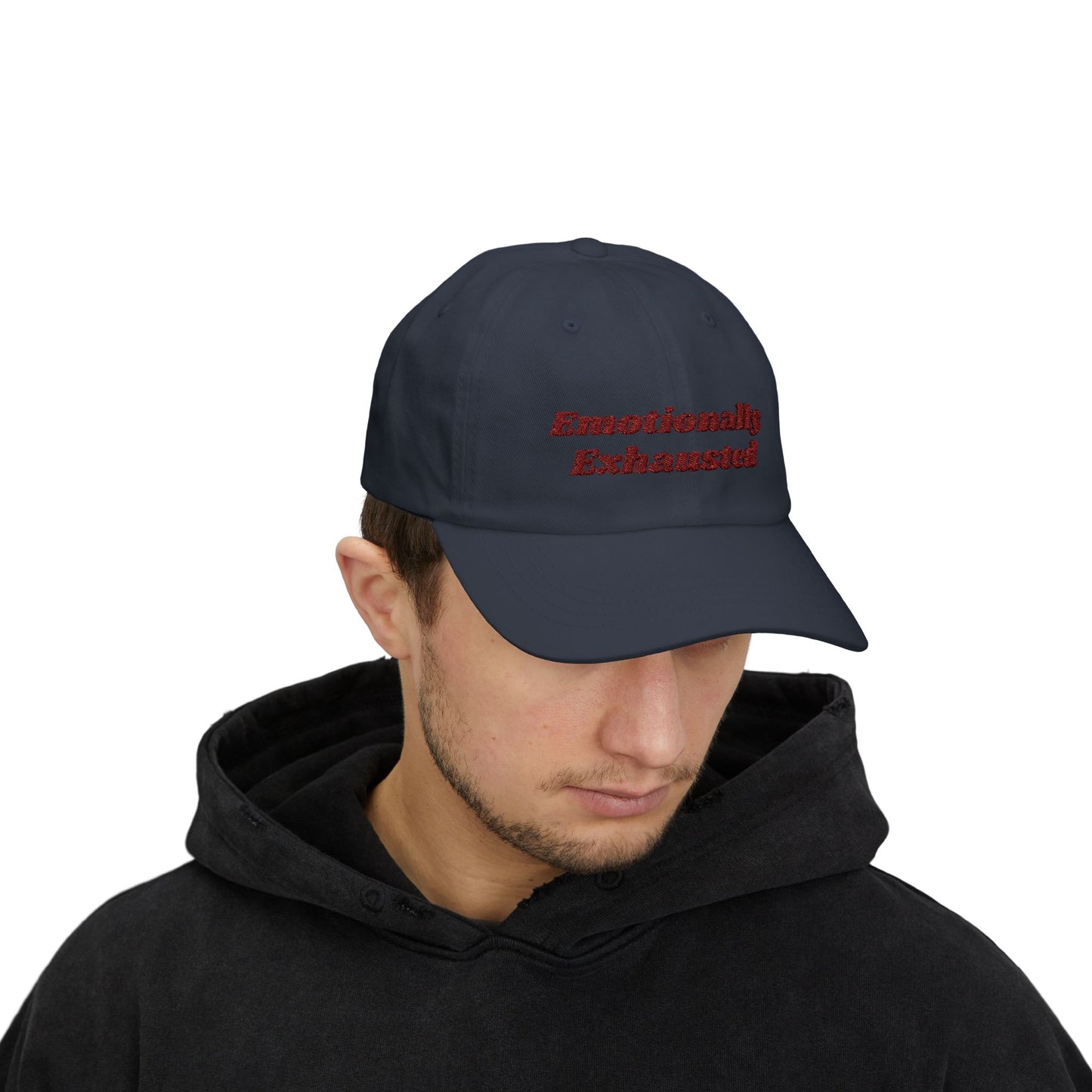 Emotionally Exhausted Dad Cap, Relaxed Fit Cap for Dads, Gift for Fathers Day, Casual Dad Hat, Summer Essential Fashion - Classic Dad Cap,