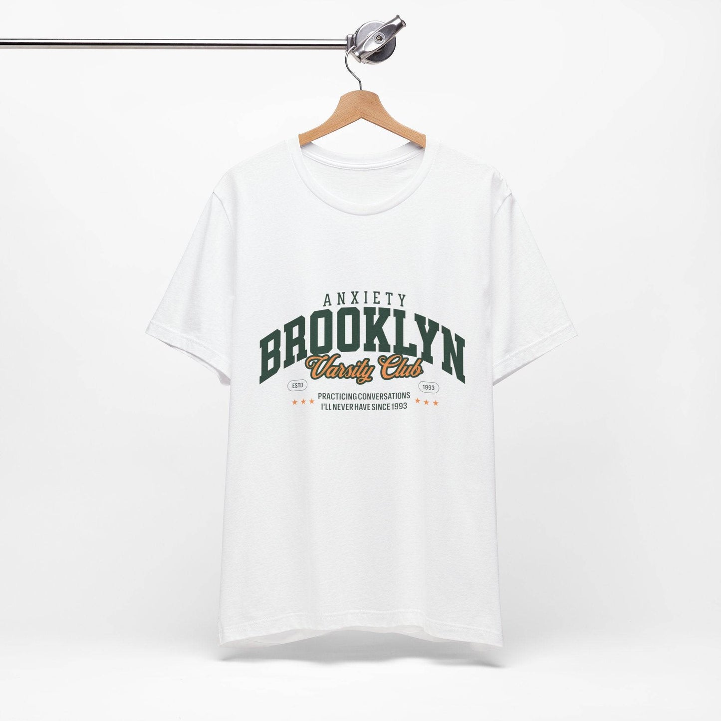 Brooklyn Anxiety Club Vintage Unisex T-Shirt | Funny Retro Graphic Tee for Everyday Comfort - Its Fine, I Am Fine