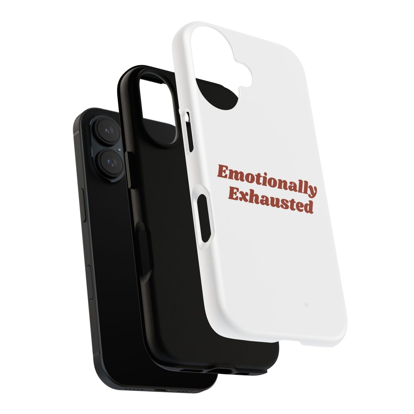 Emotionally Exhausted Phone Case, Tough Cases, Funny Gift, Self-Care Accessory, Smartphone Cover, Stress Relief