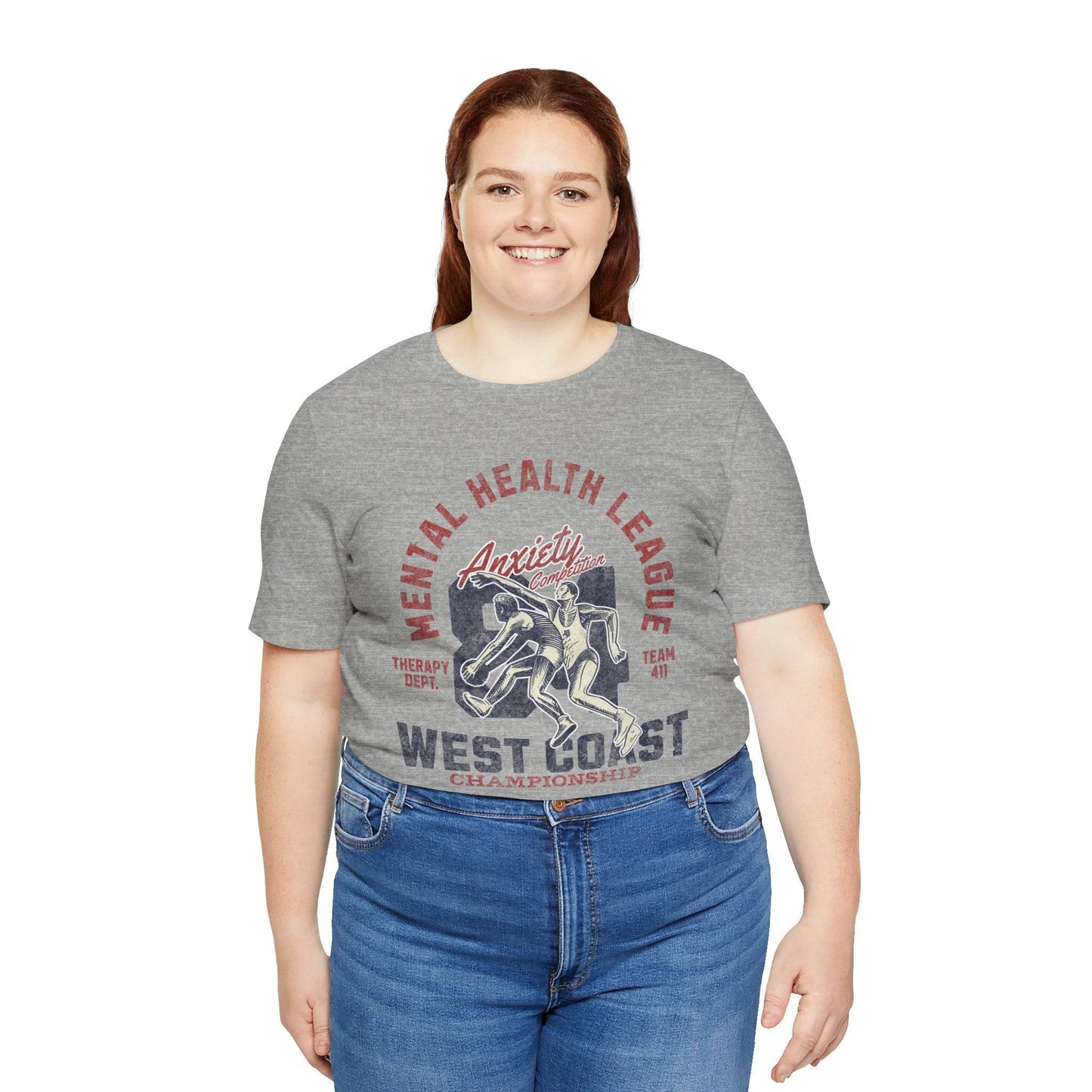 Mental Health League Unisex Tee – Anxiety Therapy Support Shirt - Its Fine, I Am Fine