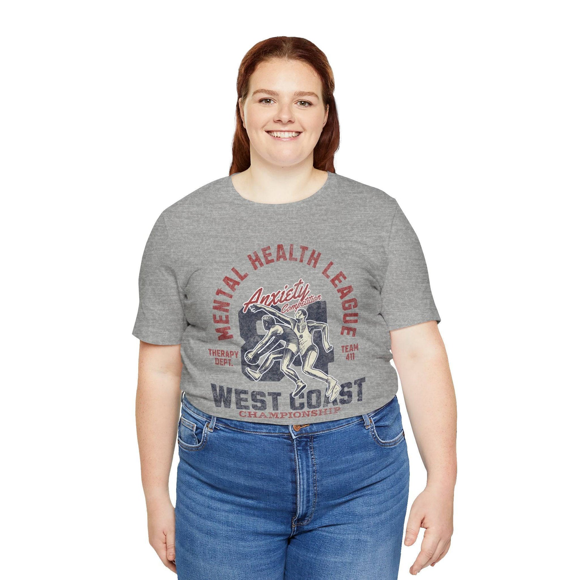 Mental Health League Unisex Tee – Anxiety Therapy Support Shirt - Its Fine, I Am Fine