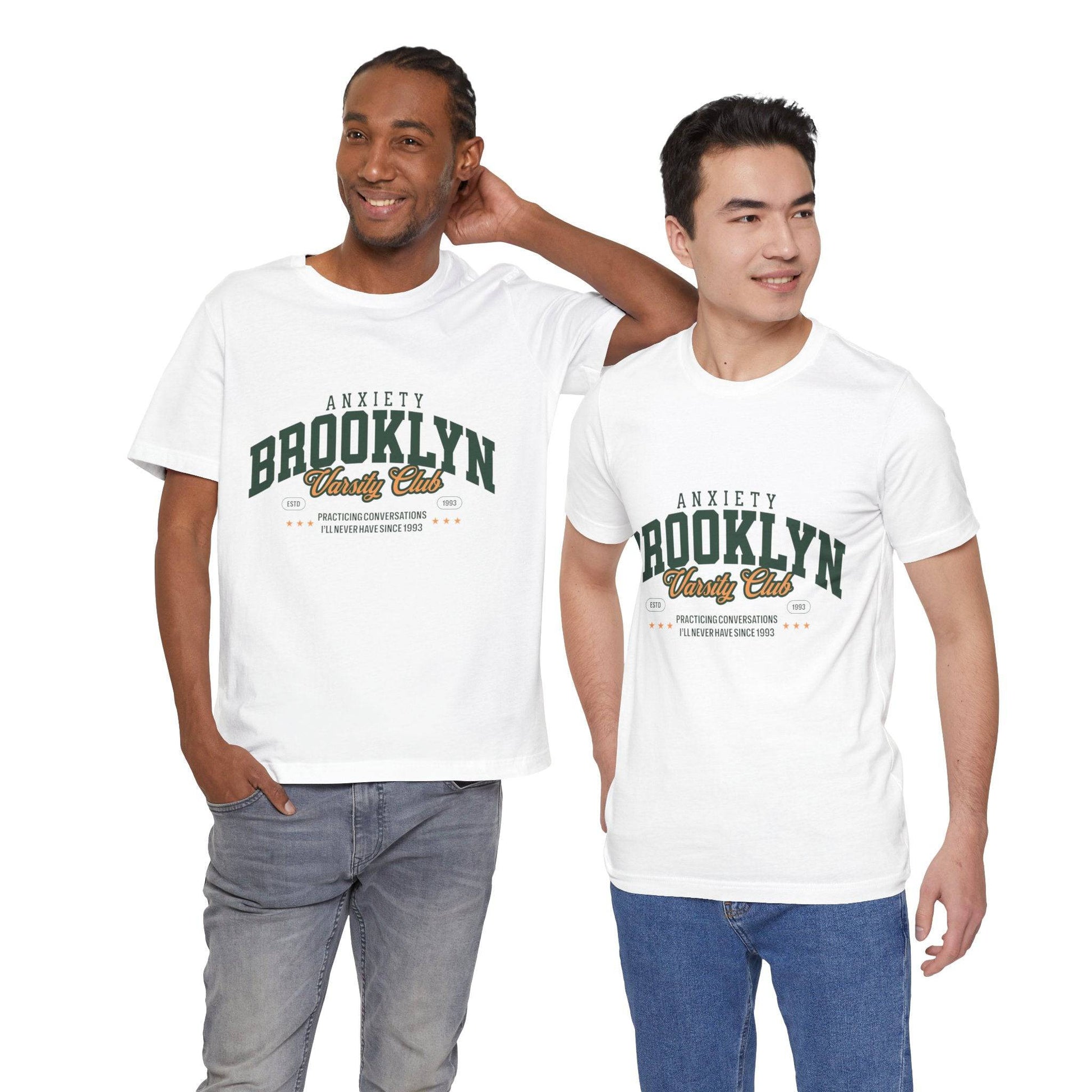 Brooklyn Anxiety Club Vintage Unisex T-Shirt | Funny Retro Graphic Tee for Everyday Comfort - Its Fine, I Am Fine