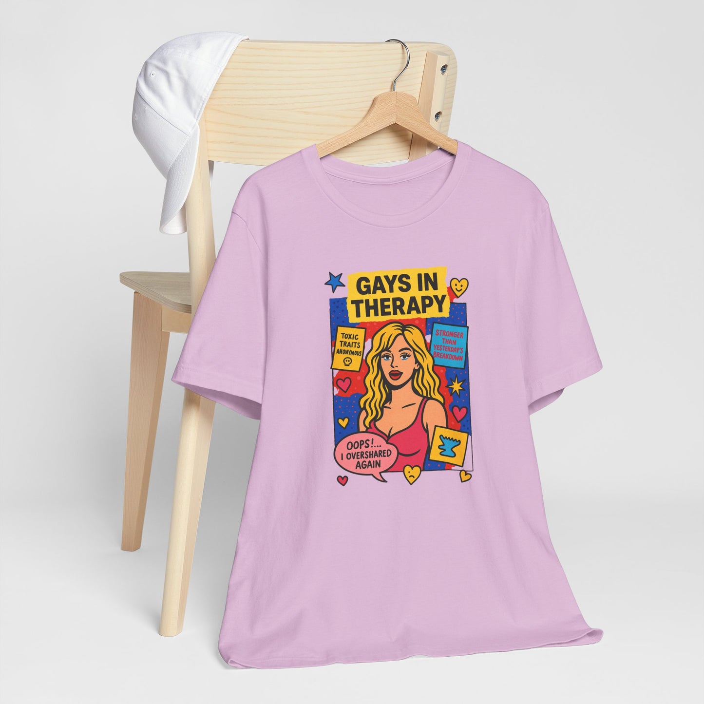Gays in Therapy Tee, Funny LGBTQ Shirt, Unisex Graphic Tee, Pride Apparel, Therapy Humor Gift, Casual LGBTQ Wear