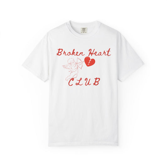 Broken Heart Club T-Shirt, Unisex Casual Tee, Cute Gift for Friends, Valentine's Day Wear, Funny Relationship Shirt