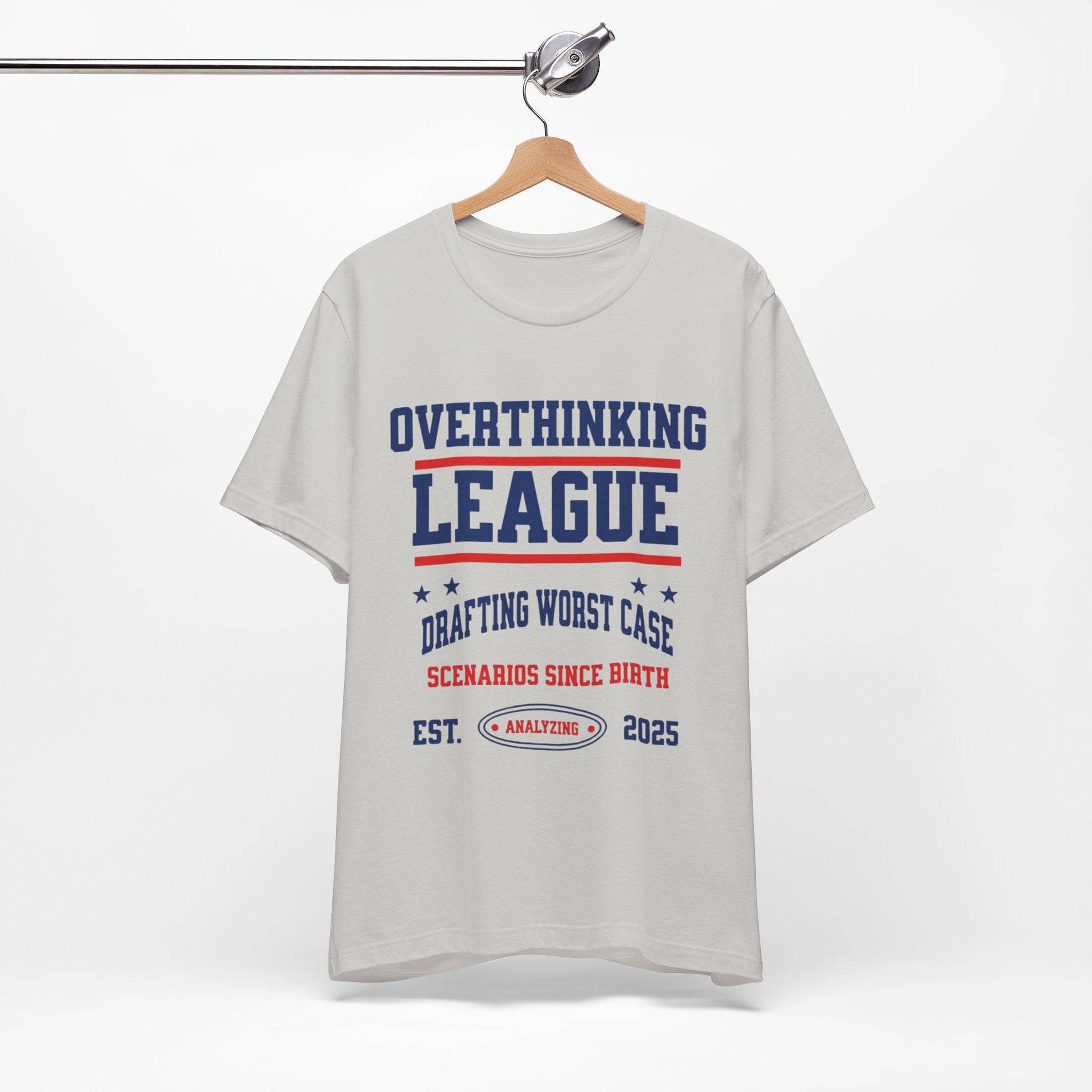 Overthinking League Unisex Jersey Tee - Analyzing Since 2025 - Its Fine, I Am Fine