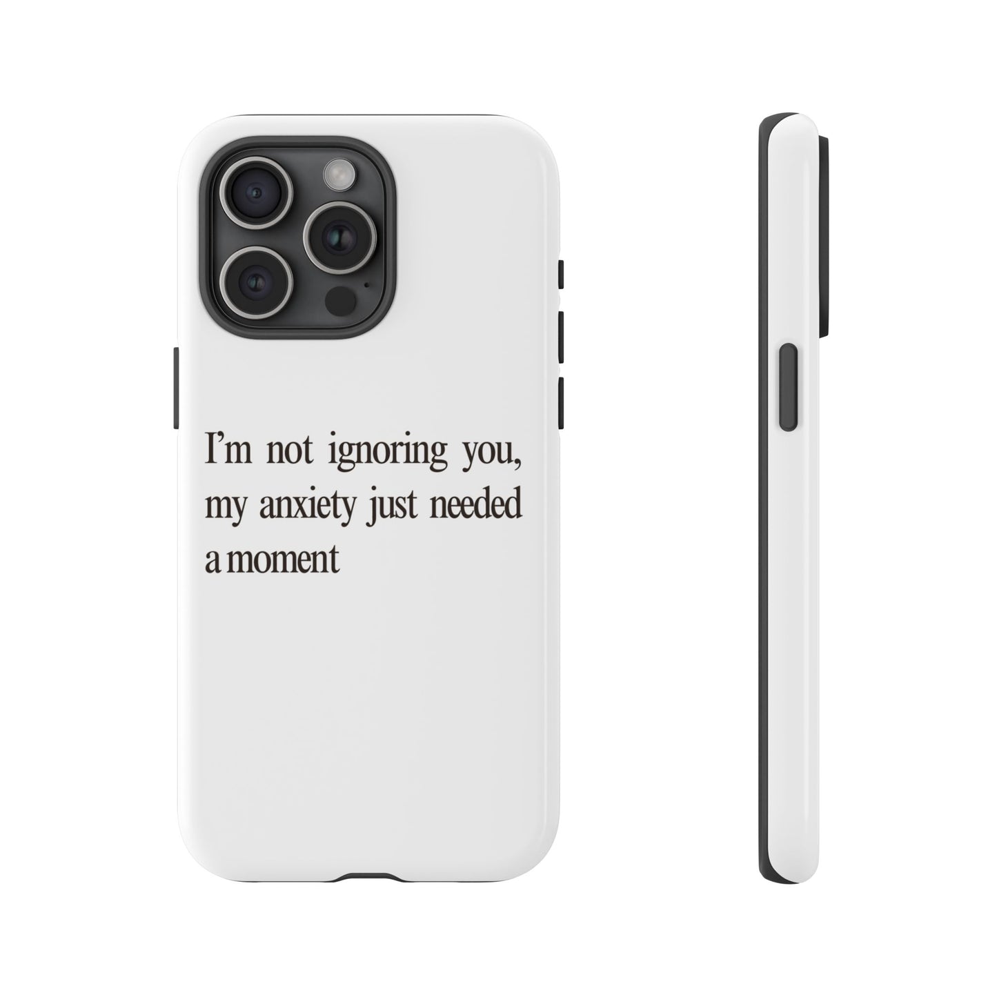 Anxiety Tough Phone Case, Stress Relief Gift, Mental Health Awareness, Protective Phone Cover, Inspirational Quote Case