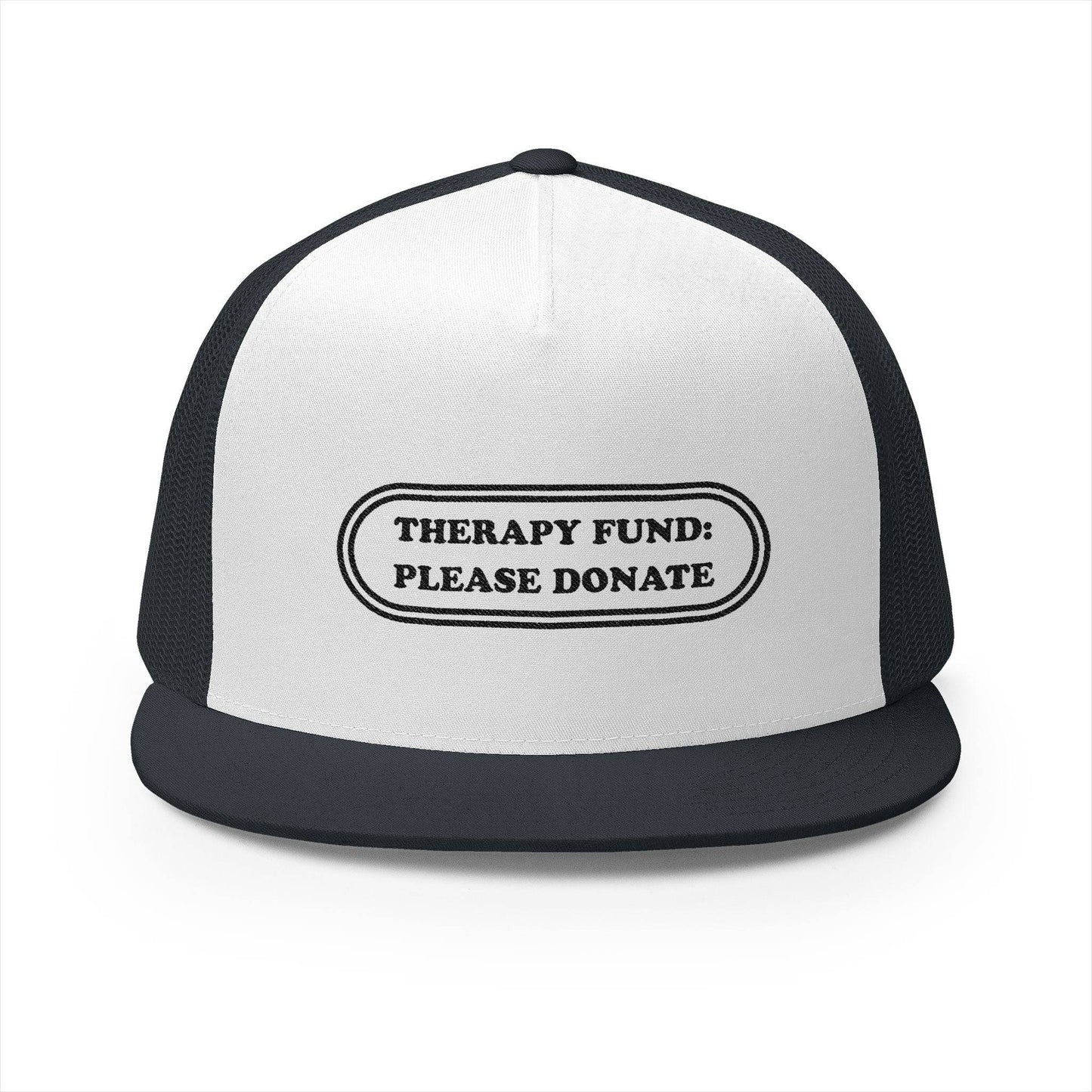 Therapy Fund Trucker Cap - Fun Supportive Embroidered Hat - Its Fine, I Am Fine