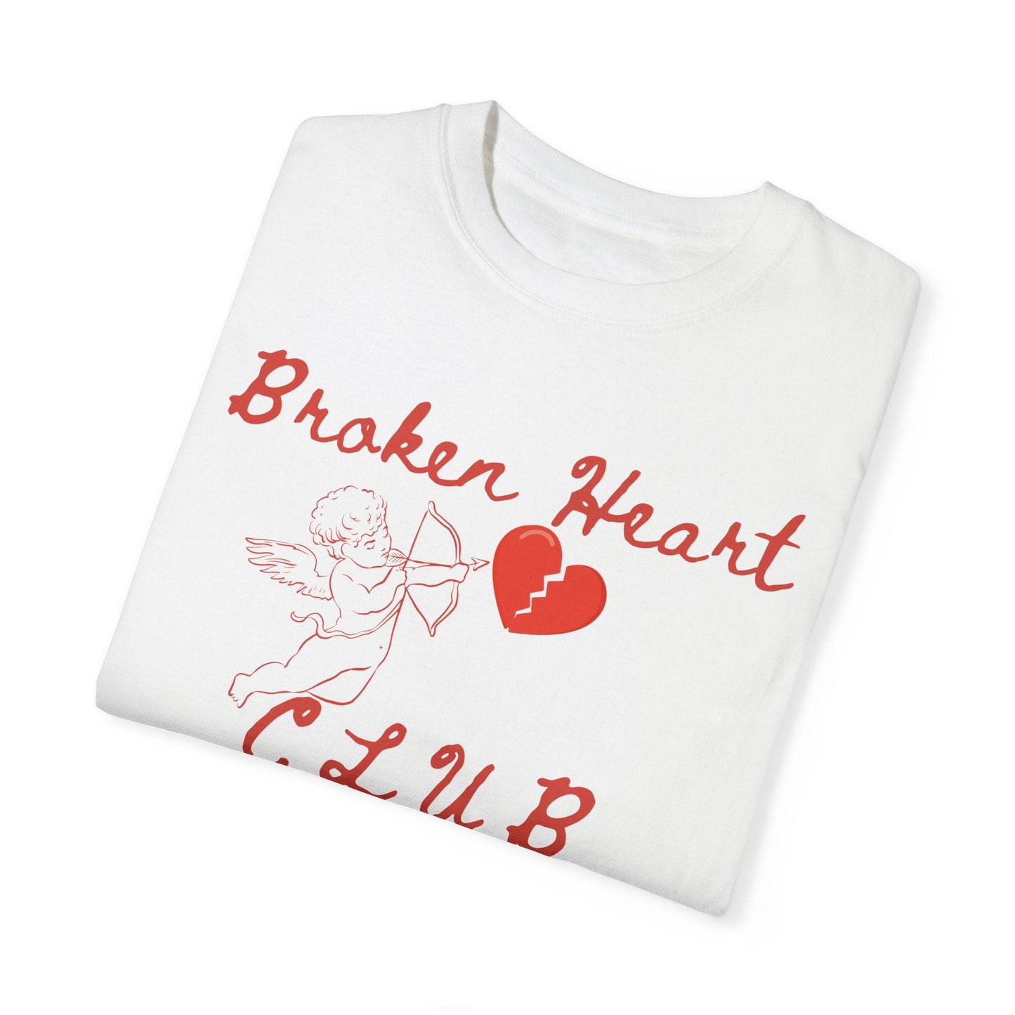 Broken Heart Club T-Shirt, Unisex Casual Tee, Cute Gift for Friends, Valentine's Day Wear, Funny Relationship Shirt - Its Fine, I Am Fine