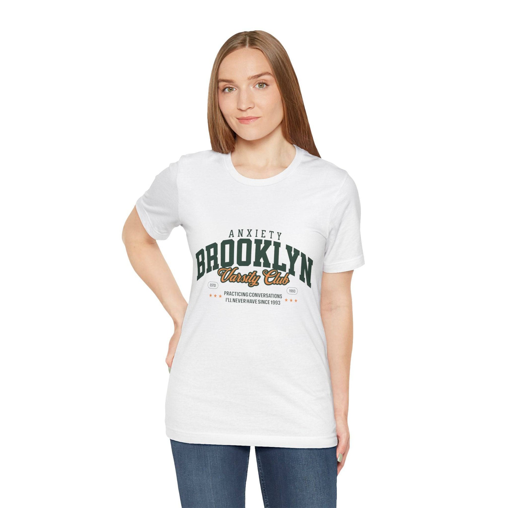 Brooklyn Anxiety Club Vintage Unisex T-Shirt | Funny Retro Graphic Tee for Everyday Comfort - Its Fine, I Am Fine