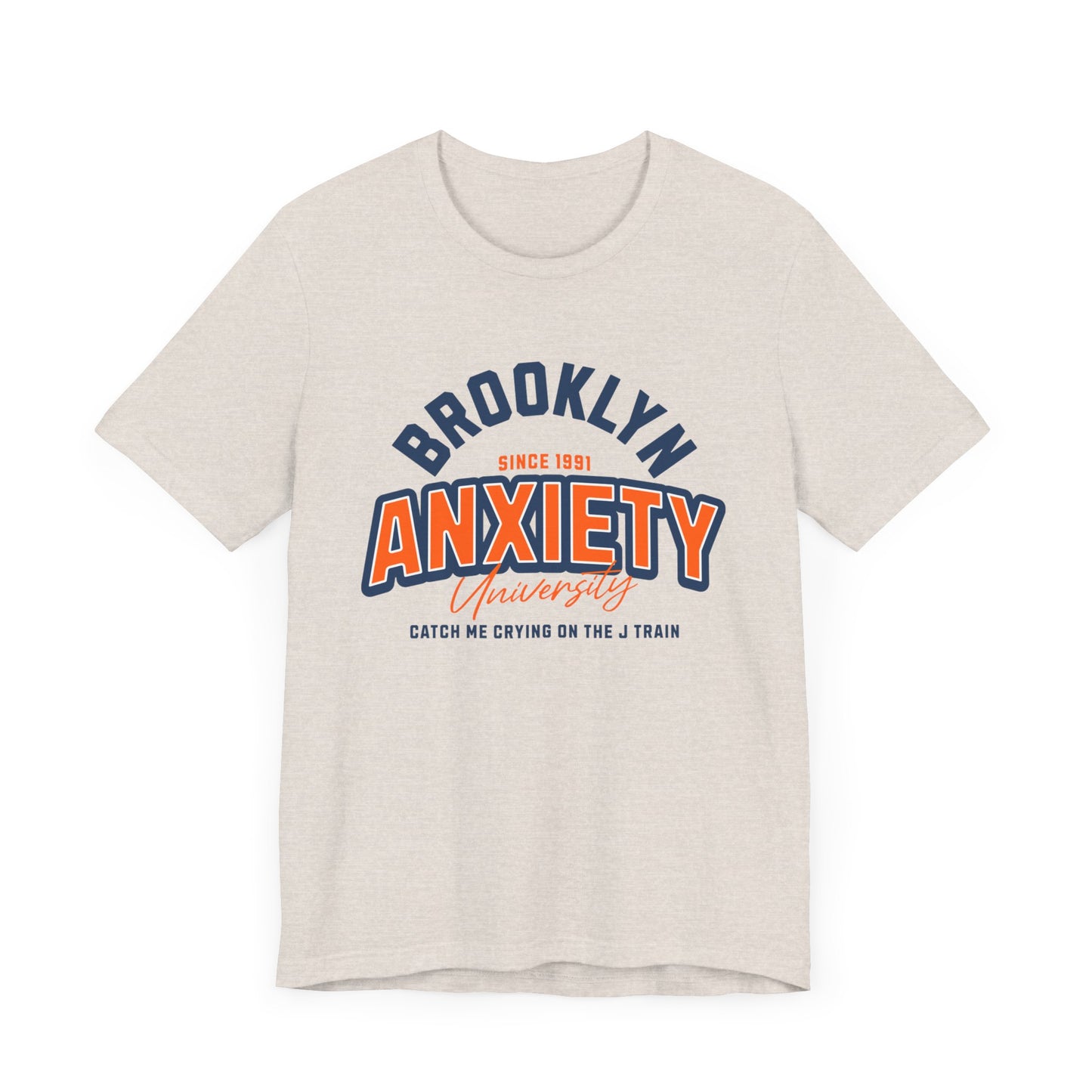 Brooklyn Anxiety University Vintage Unisex T-Shirt – Retro Graphic Tee