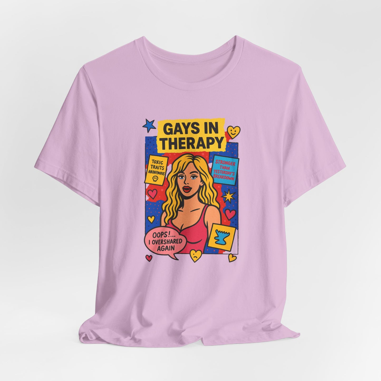 Gays in Therapy Tee, Funny LGBTQ Shirt, Unisex Graphic Tee, Pride Apparel, Therapy Humor Gift, Casual LGBTQ Wear