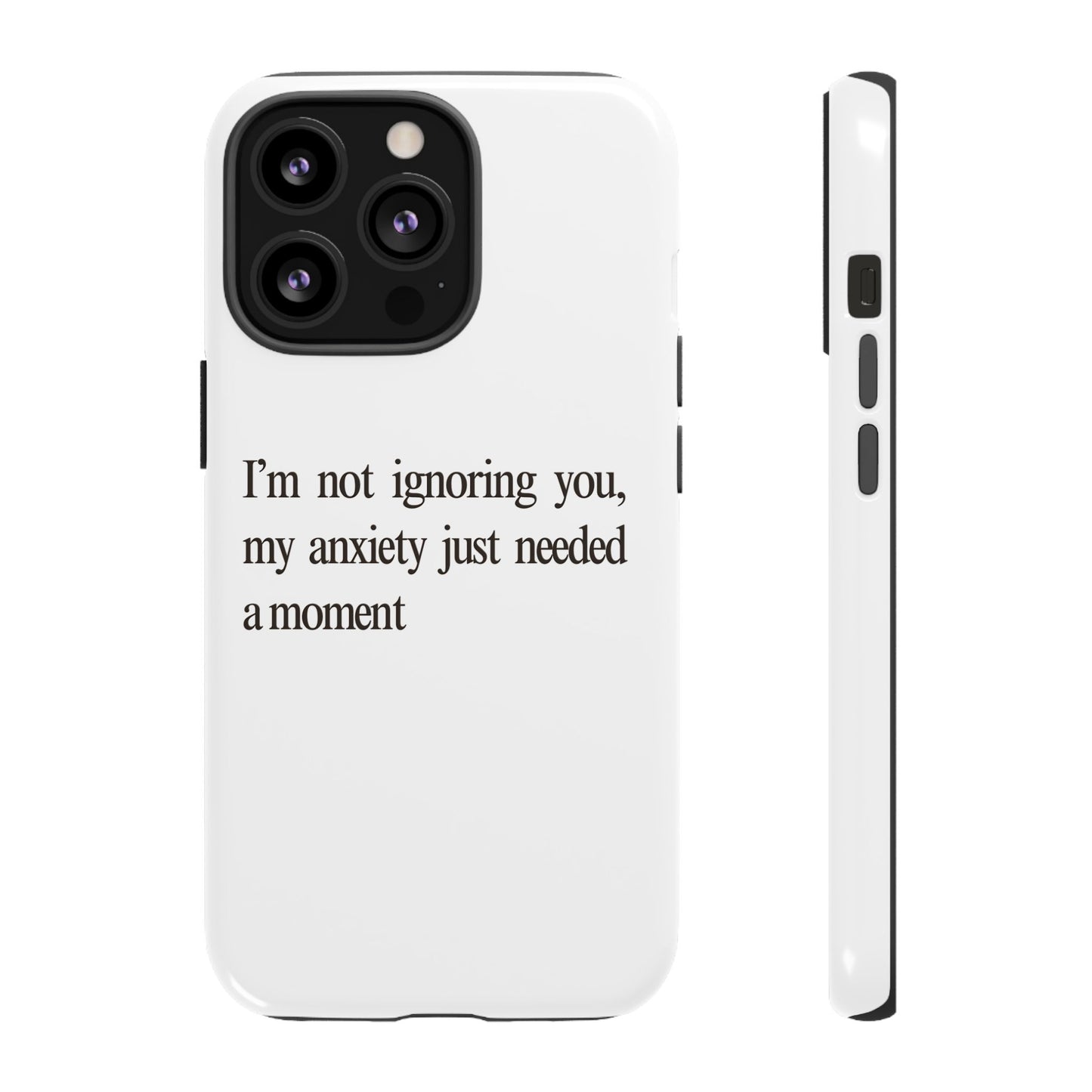 Anxiety Tough Phone Case, Stress Relief Gift, Mental Health Awareness, Protective Phone Cover, Inspirational Quote Case