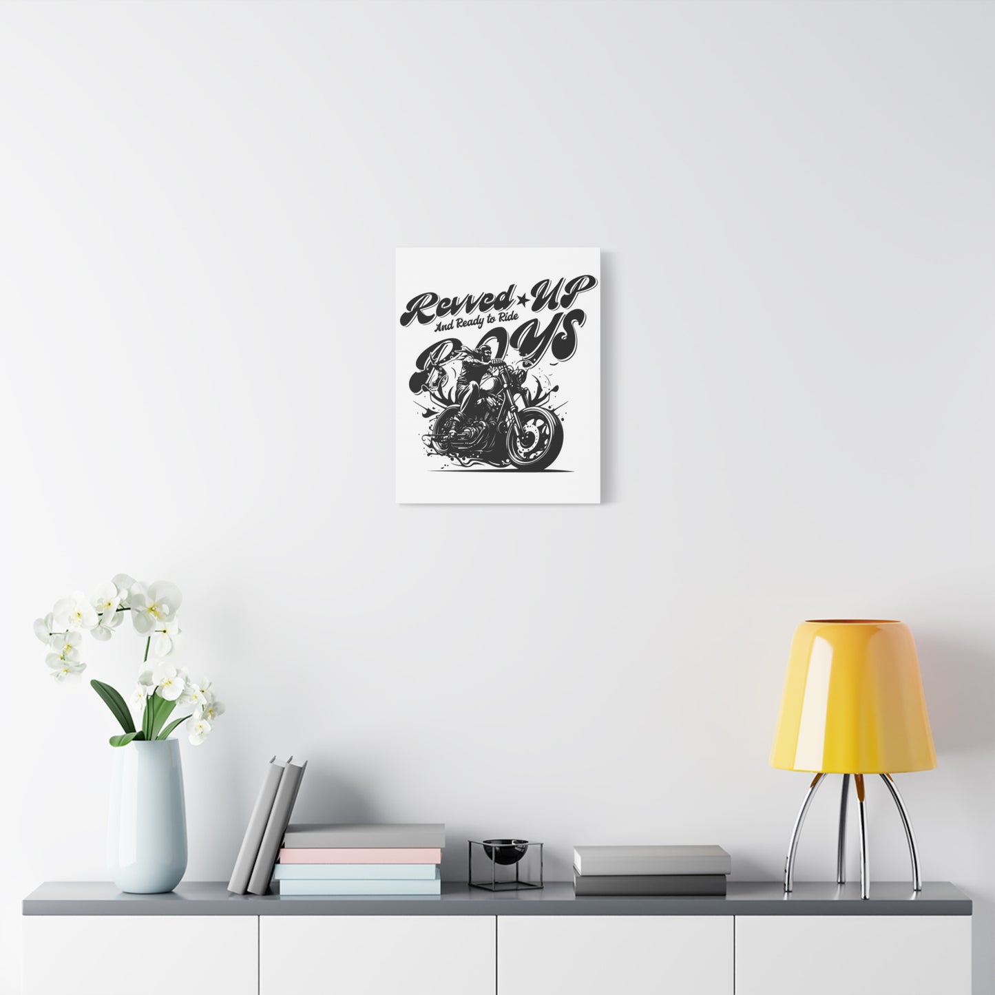 Motorcycle Art Canvas - Revved Up Boys - Biker Wall Decor