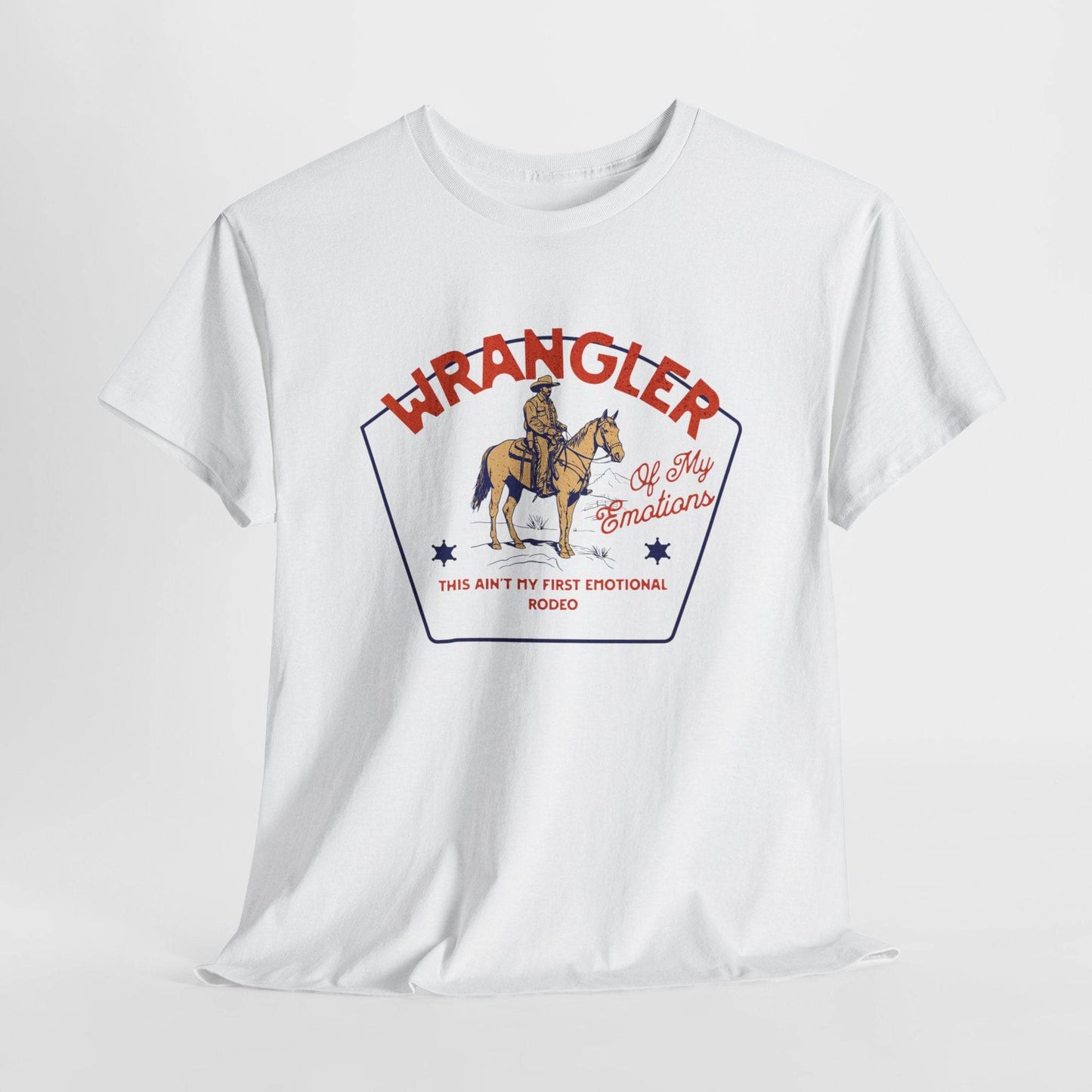 Vintage Wrangler Graphic Unisex T-Shirt – Funny Cowboy Mental Health Tee - Its Fine, I Am Fine