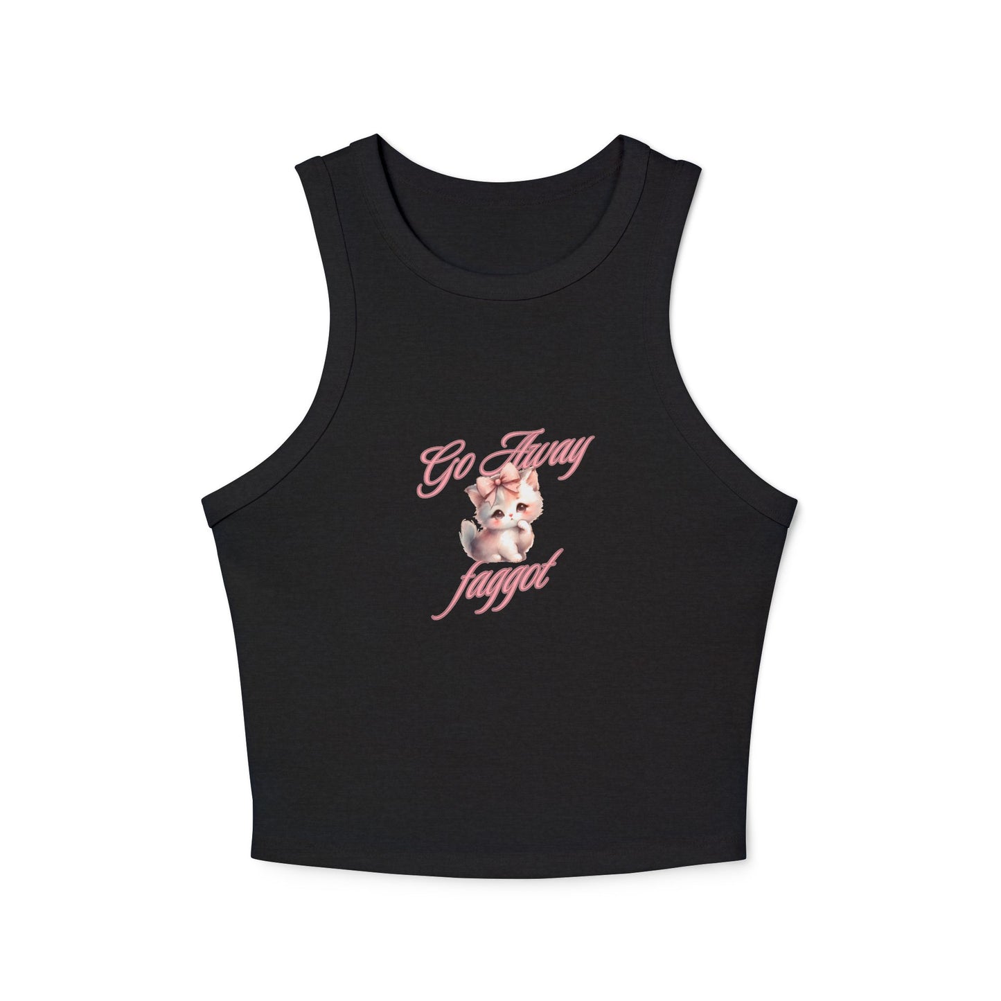 Cute & Sassy ‘Go Away’ Graphic Racer Tank Top for Women