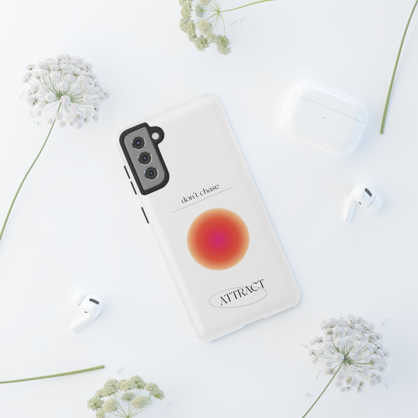 Phone Case, Don't Chase Attract Tough Cases, Durable Cover, Protective Shell, Rugged Case, Impact Resistant, Phone Accessory