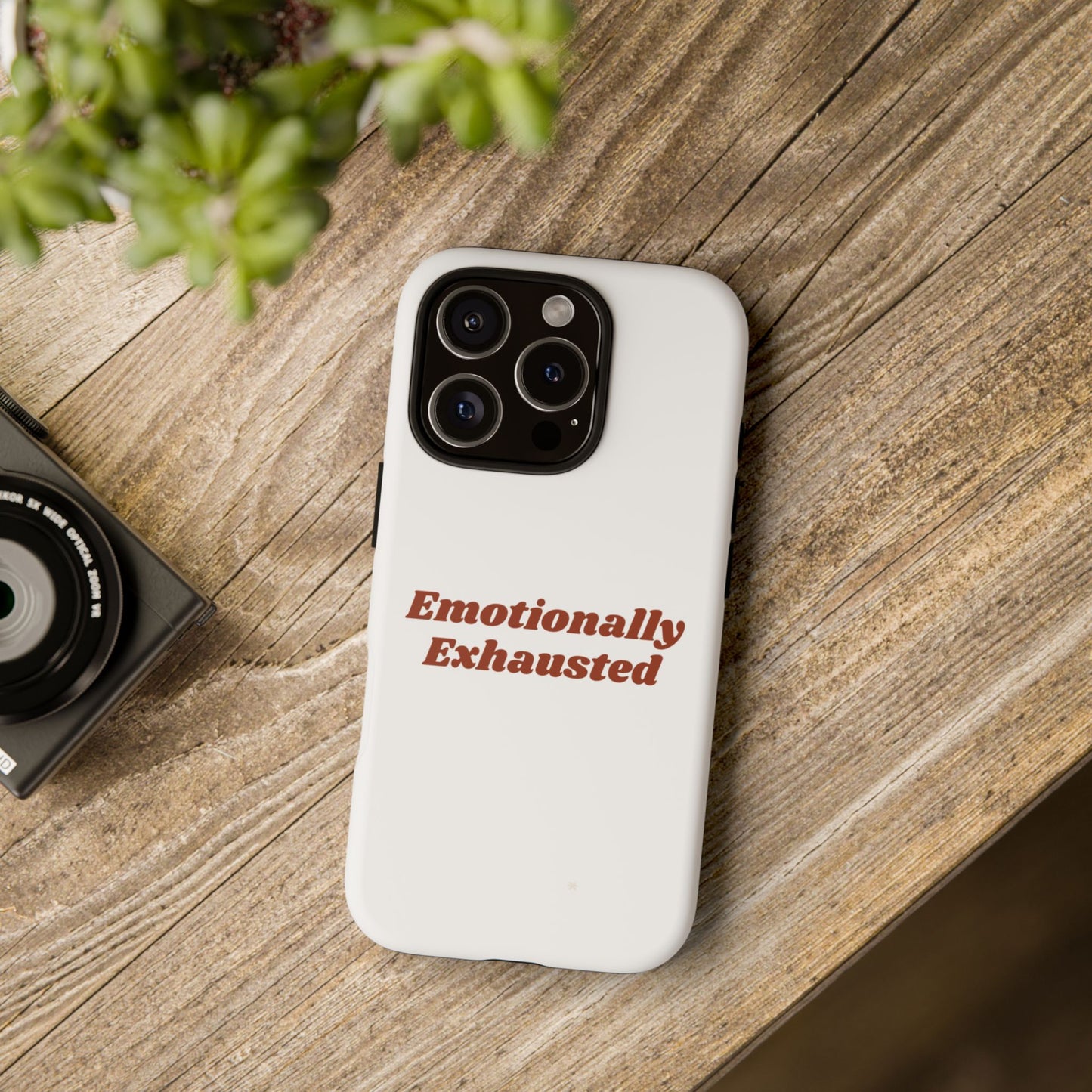 Emotionally Exhausted Phone Case, Tough Cases, Funny Gift, Self-Care Accessory, Smartphone Cover, Stress Relief