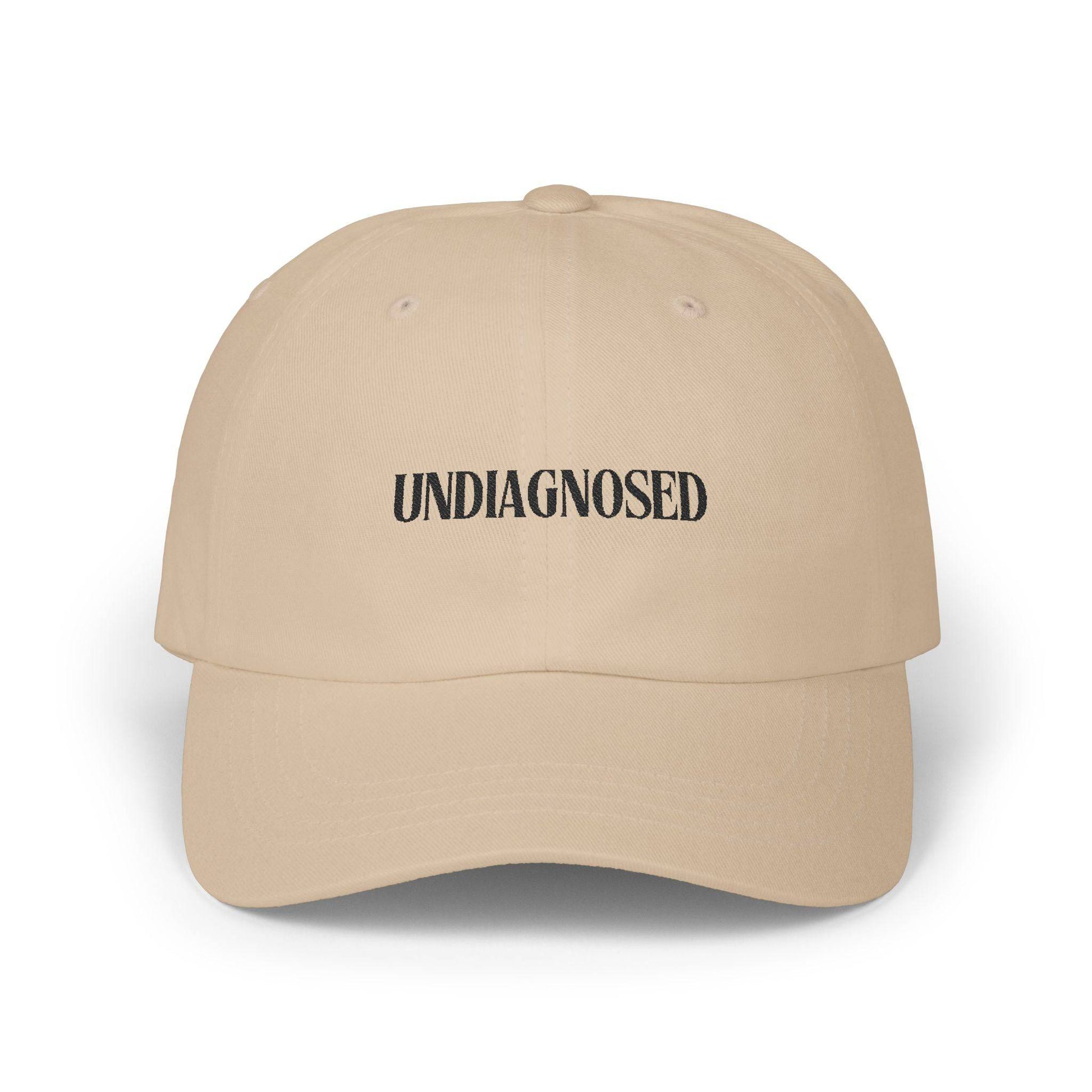 Minimalist 'Undiagnosed' Dad Cap | Mental Health Awareness Gift, Unisex Hat, Casual Fashion, Everyday Wear, Statement Piece - Its Fine, I Am Fine