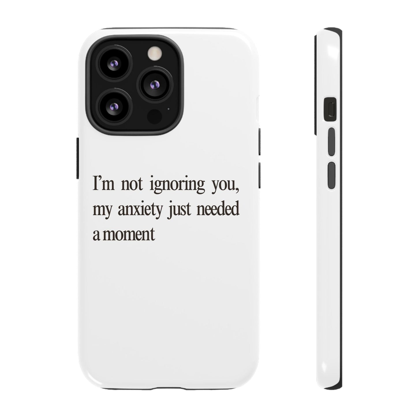 Anxiety Tough Phone Case, Stress Relief Gift, Mental Health Awareness, Protective Phone Cover, Inspirational Quote Case