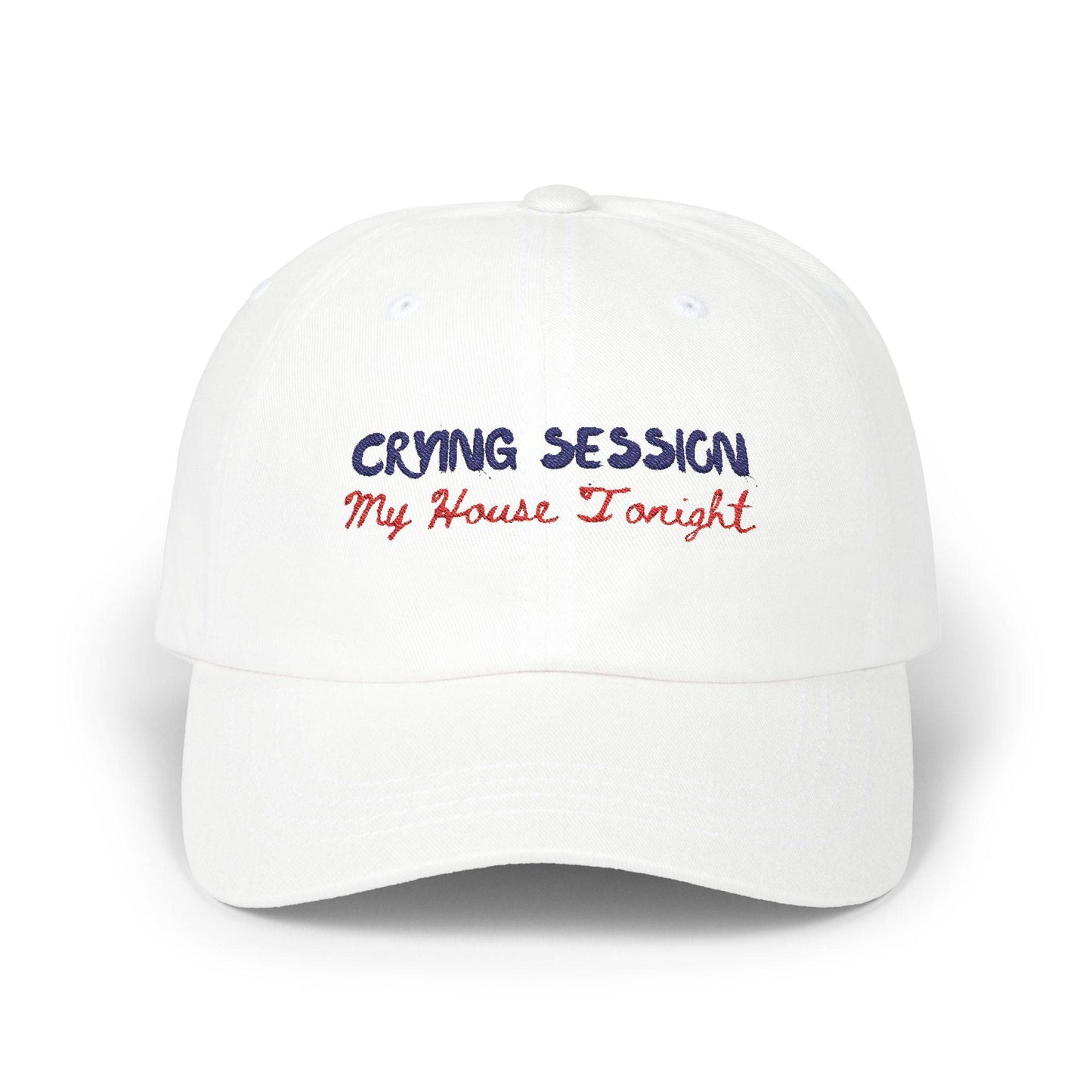 Embroidered Dad Cap - Fun Casual Hat for Summer, Unique Gift for Him, Cool Accessory, Outdoor Festivals, Stylish Summer Cap | Crying - Its Fine, I Am Fine