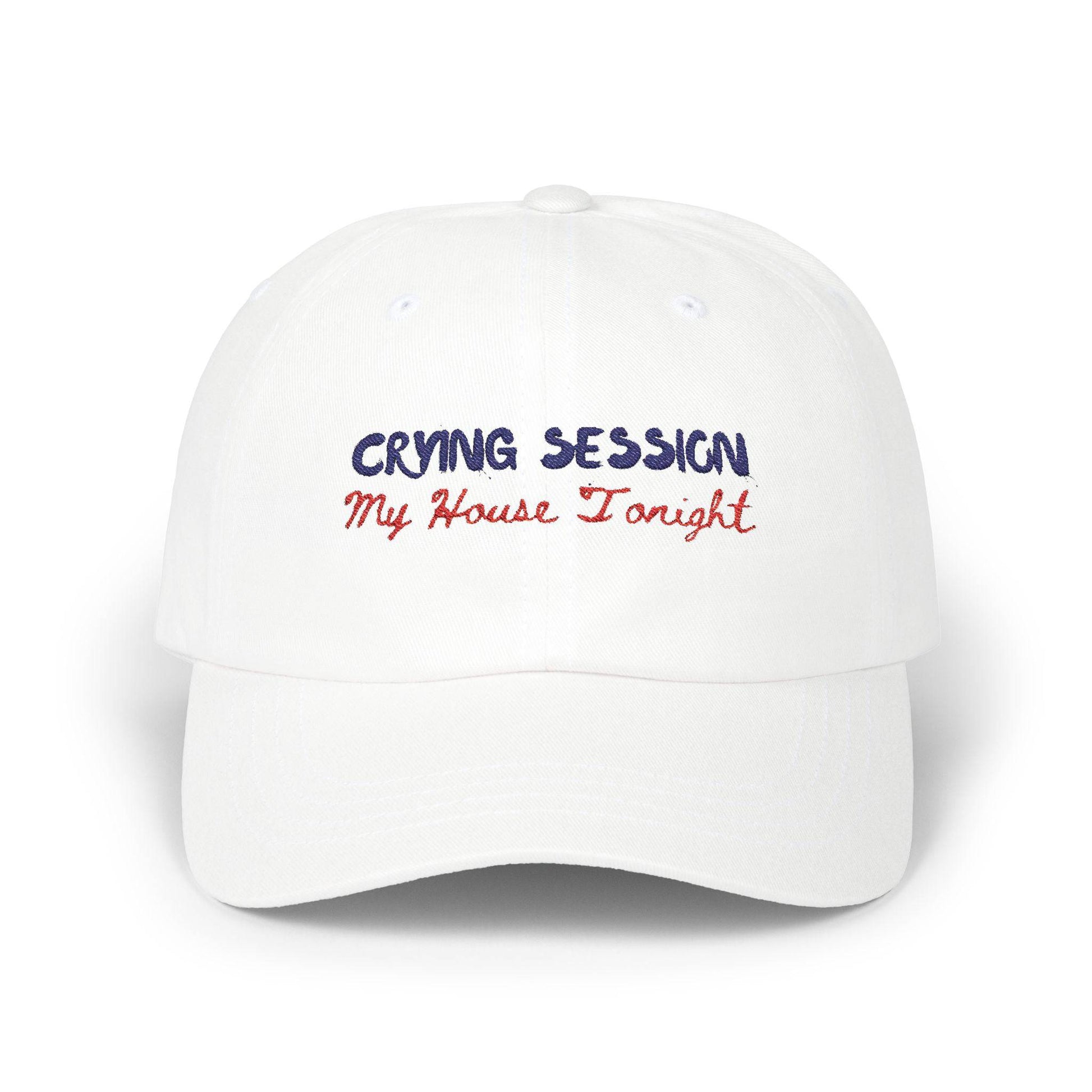 Embroidered Dad Cap - Fun Casual Hat for Summer, Unique Gift for Him, Cool Accessory, Outdoor Festivals, Stylish Summer Cap | Crying - Its Fine, I Am Fine