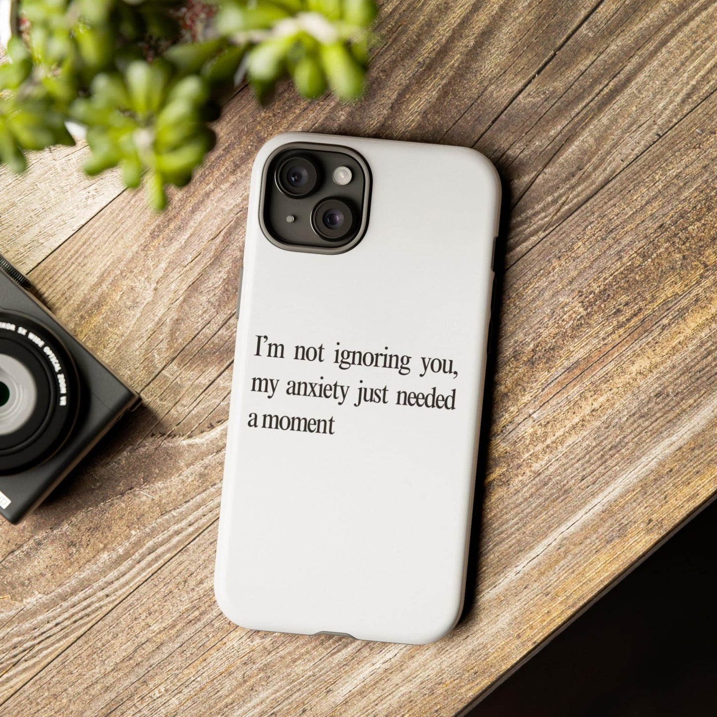 Anxiety Tough Phone Case, Stress Relief Gift, Mental Health Awareness, Protective Phone Cover, Inspirational Quote Case