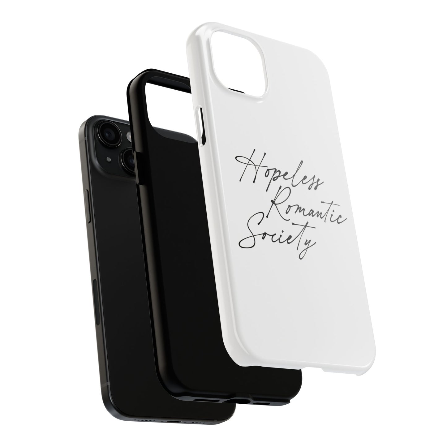 Hopeless Romantic Tough Phone Cases - Unique Gift Ideas, Valentine's Day Gift, Floral Phone Accessories, Love Quotes Cover, Protective Phone