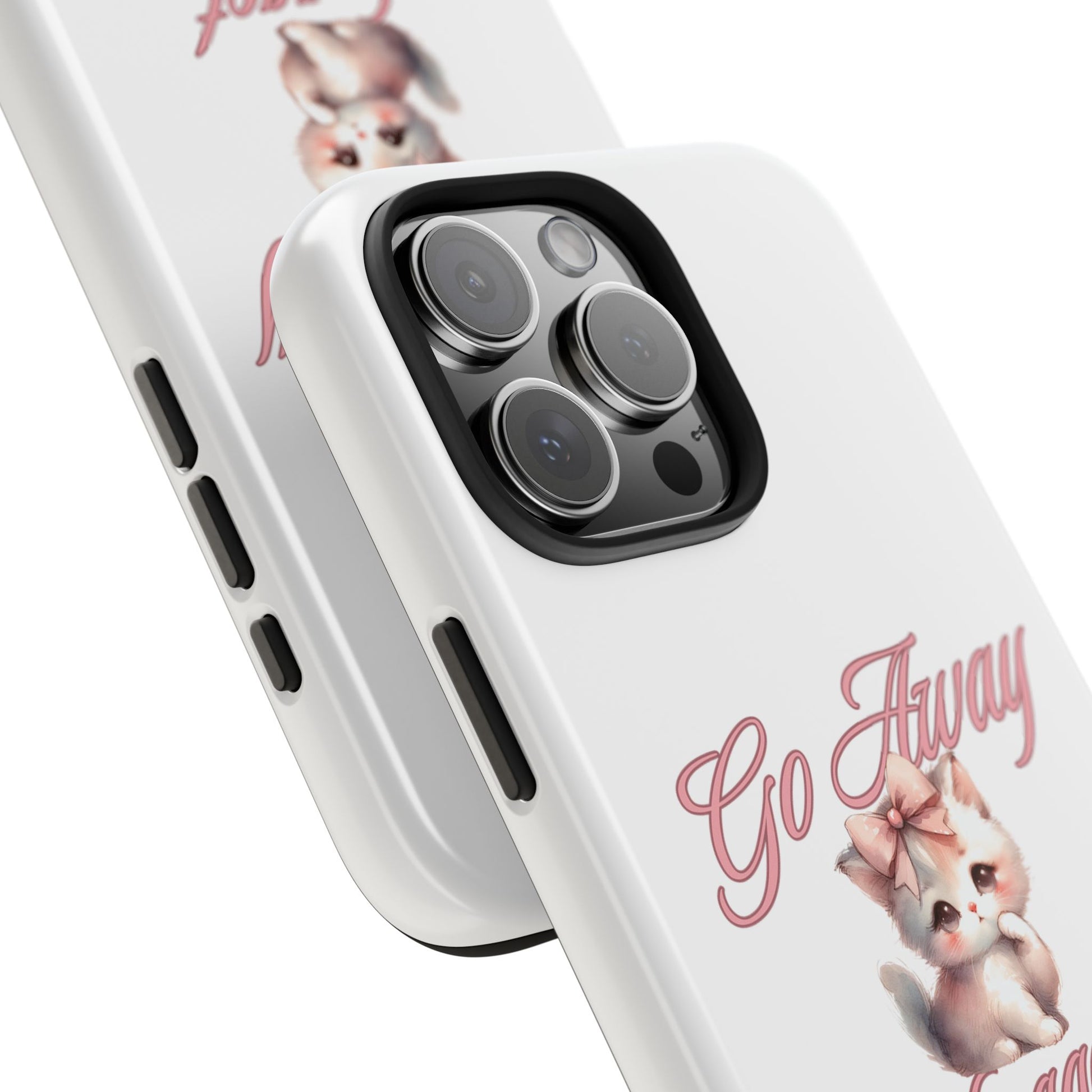 Cute Cat Tough Phone Case - Go Away Design - Its Fine, I Am Fine