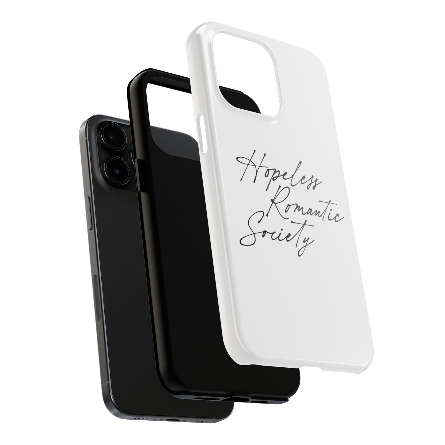 Hopeless Romantic Tough Phone Cases - Unique Gift Ideas, Valentine's Day Gift, Floral Phone Accessories, Love Quotes Cover, Protective Phone