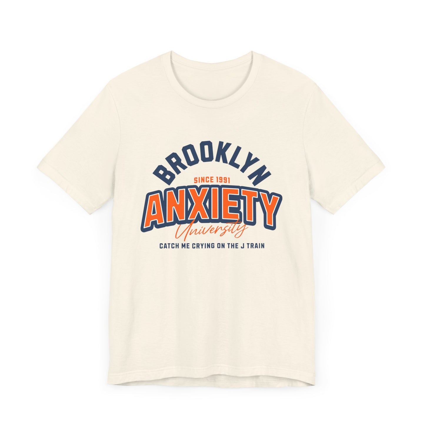 Brooklyn Anxiety University Vintage Unisex T-Shirt – Retro Graphic Tee