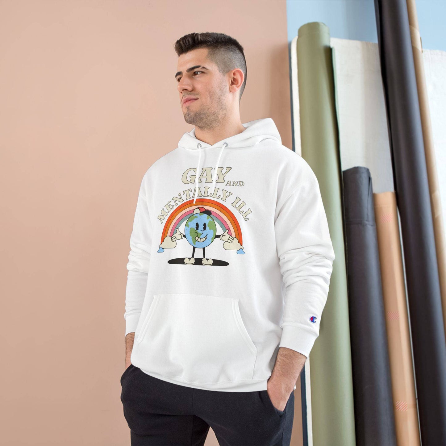 Gay and Mentally Ill Champion Hoodie – Bold, Fun & Comfortable LGBTQ+ Apparel - Its Fine, I Am Fine