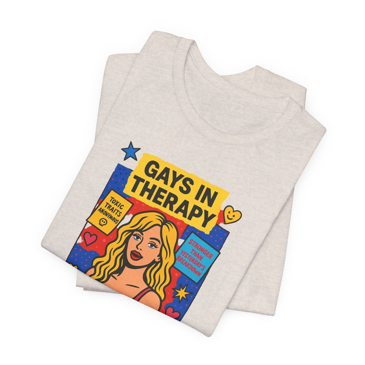Gays in Therapy Tee, Funny LGBTQ Shirt, Unisex Graphic Tee, Pride Apparel, Therapy Humor Gift, Casual LGBTQ Wear