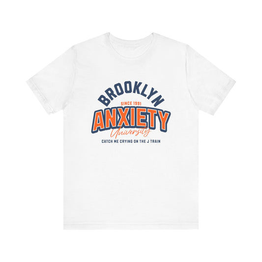 Brooklyn Anxiety University Vintage Unisex T-Shirt – Retro Graphic Tee