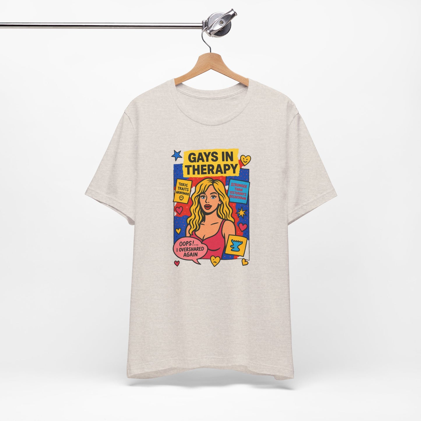 Gays in Therapy Tee, Funny LGBTQ Shirt, Unisex Graphic Tee, Pride Apparel, Therapy Humor Gift, Casual LGBTQ Wear