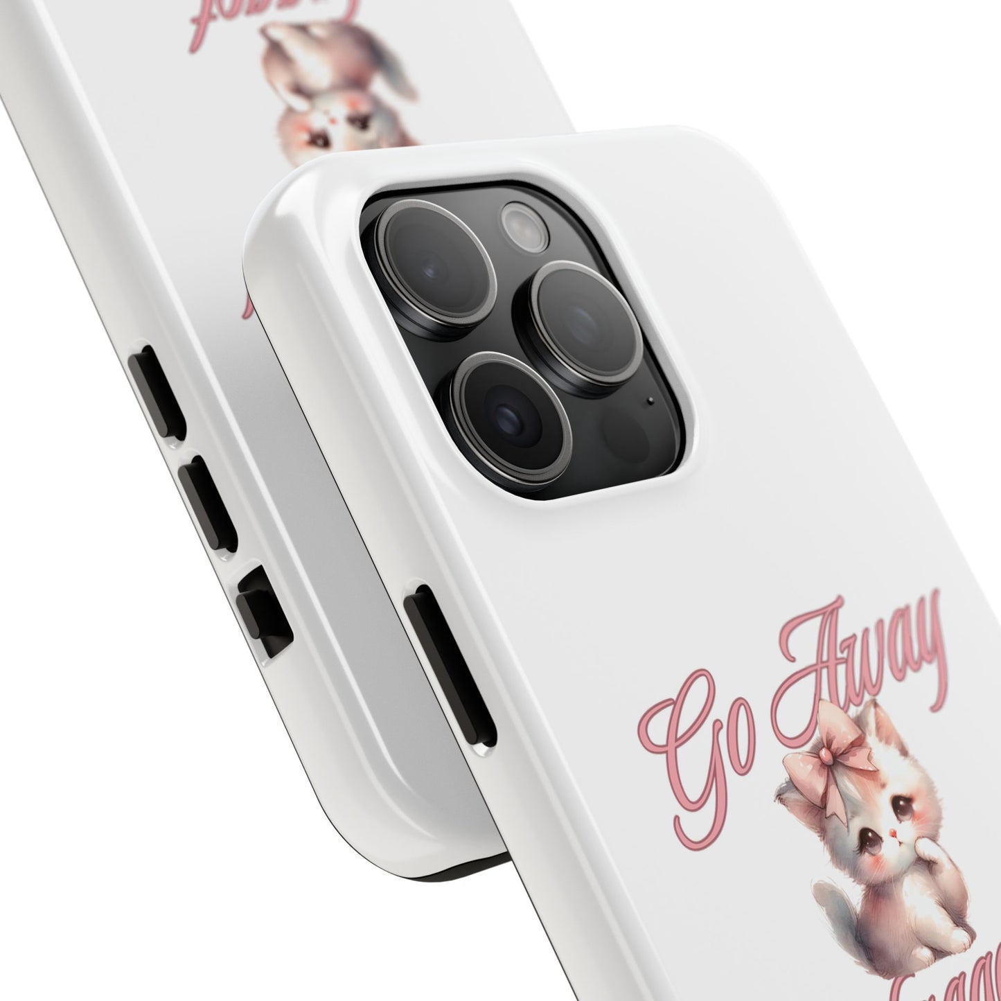 Cute Cat Tough Phone Case - Go Away Design - Its Fine, I Am Fine