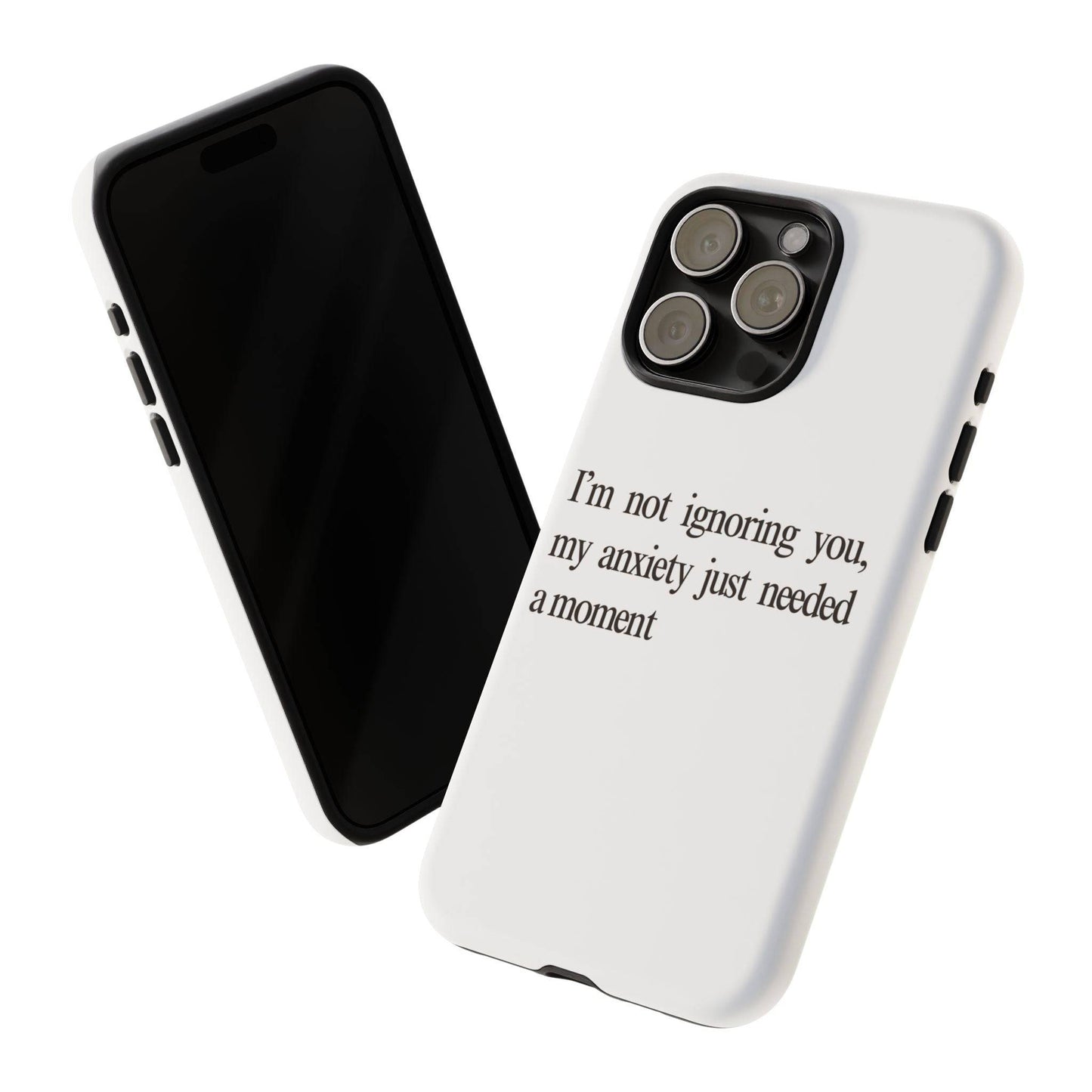 Anxiety Tough Phone Case, Stress Relief Gift, Mental Health Awareness, Protective Phone Cover, Inspirational Quote Case